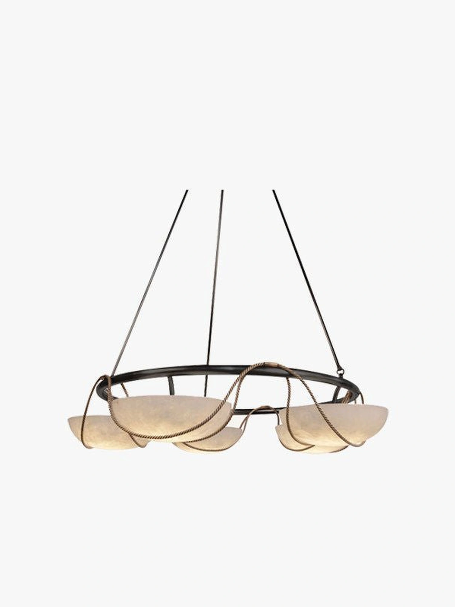 Alabaster Bowl Ring Chandelier - Image 9