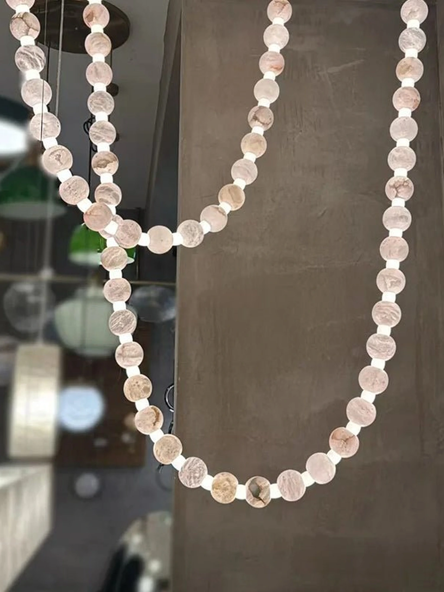 Alabaster Pearl Necklace Chandelier - Image 2