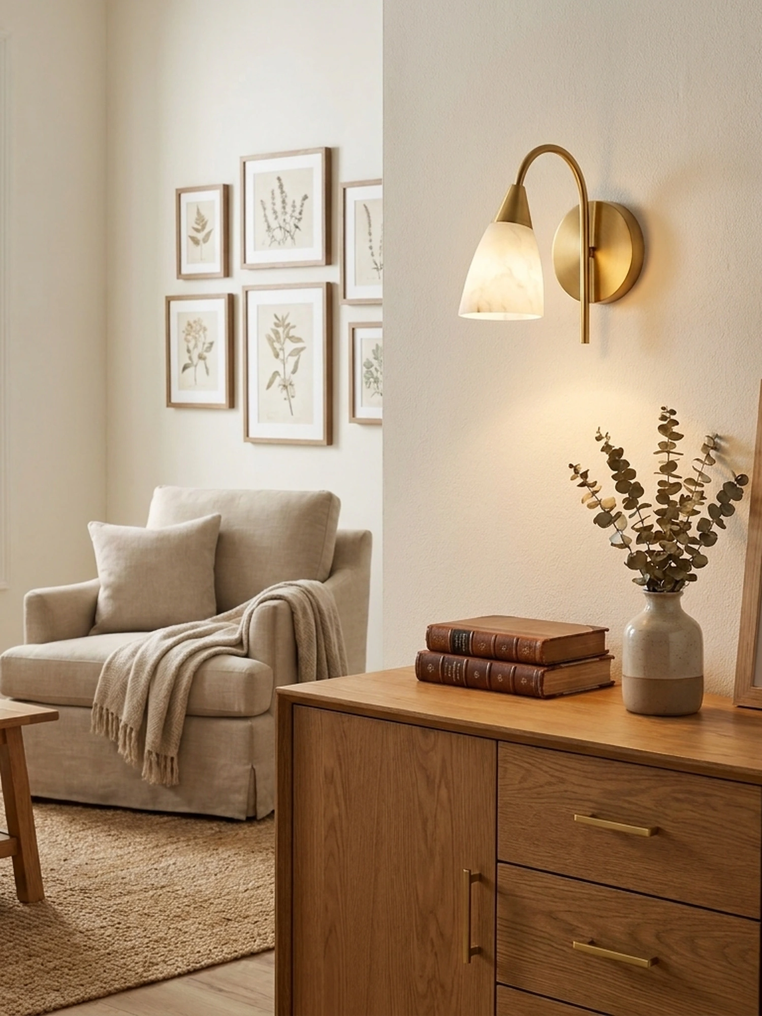 Arch Alabaster Wall Sconce - Image 9