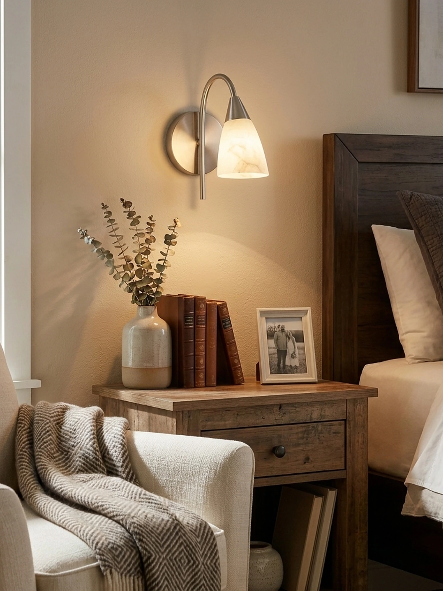 Arch Alabaster Wall Sconce - Image 2