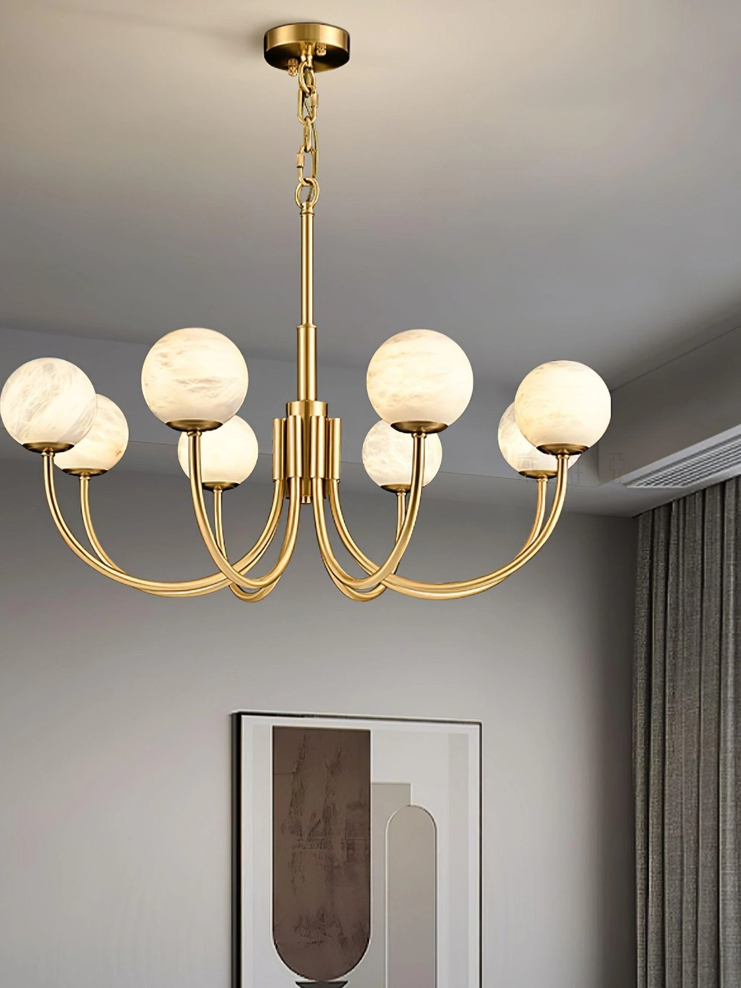 Aurelian Alabaster Globe Chandelier - Image 2