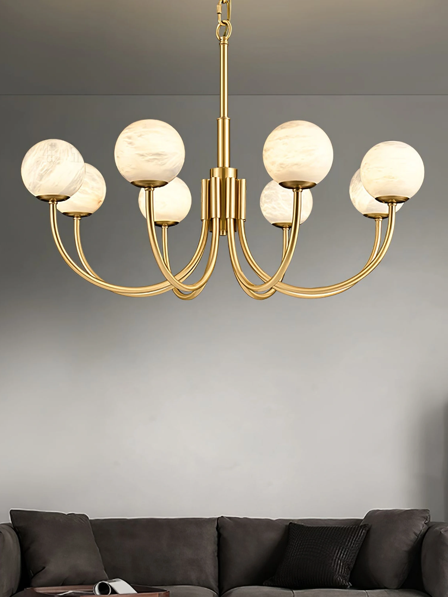 Aurelian Alabaster Globe Chandelier - Image 10