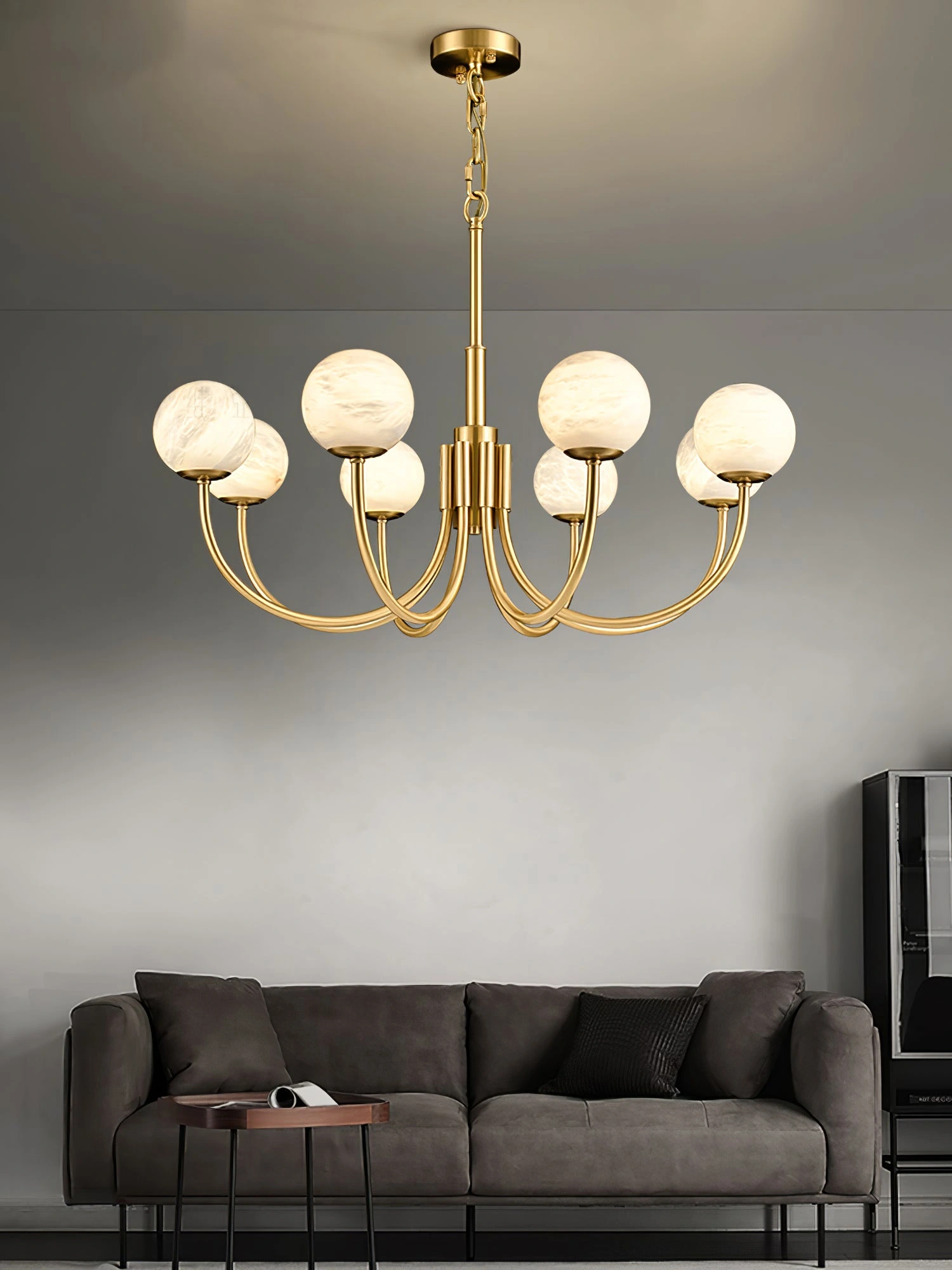 Aurelian Alabaster Globe Chandelier - Image 12