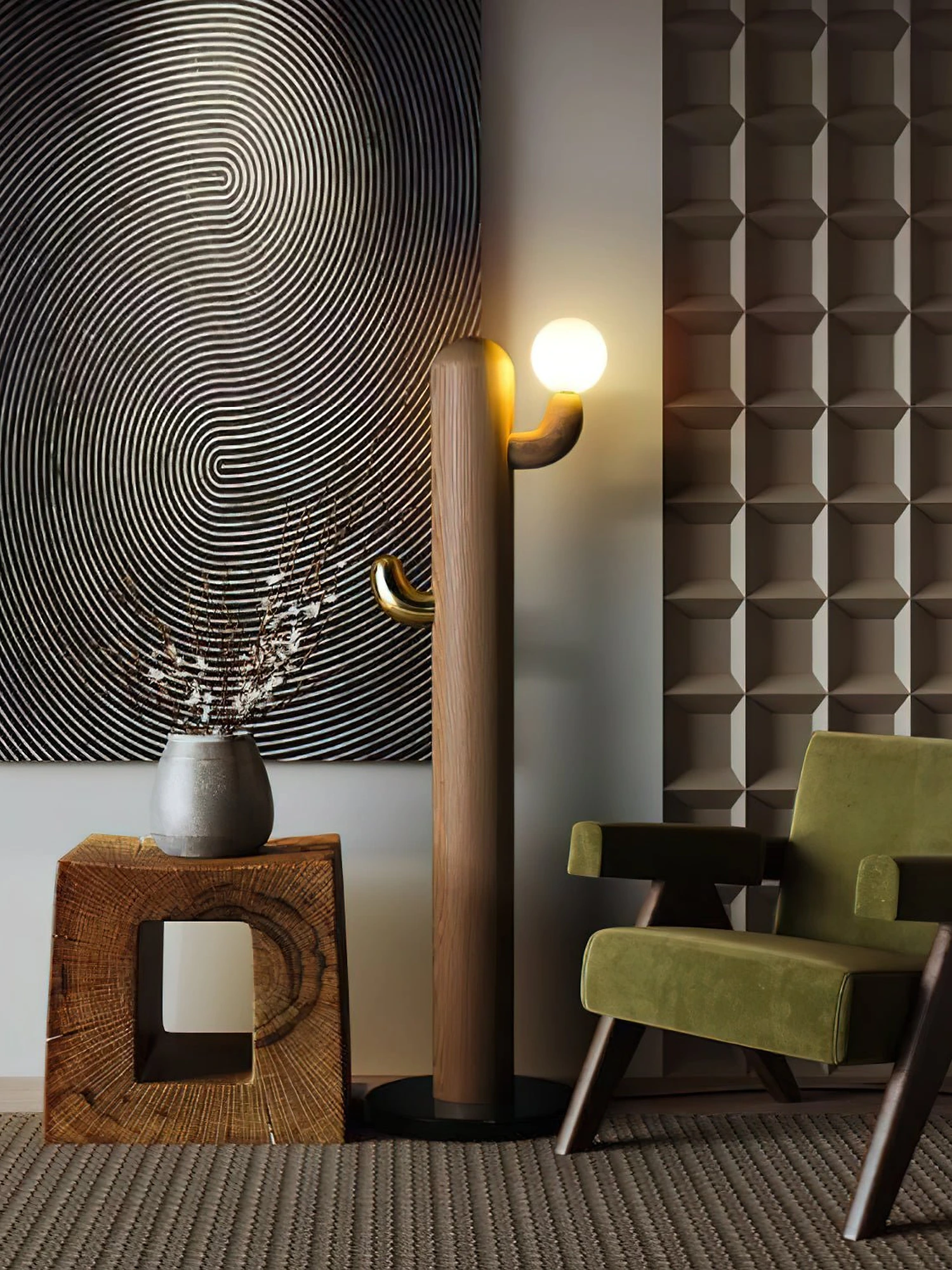 Cactus Wood Floor Lamp - Image 15