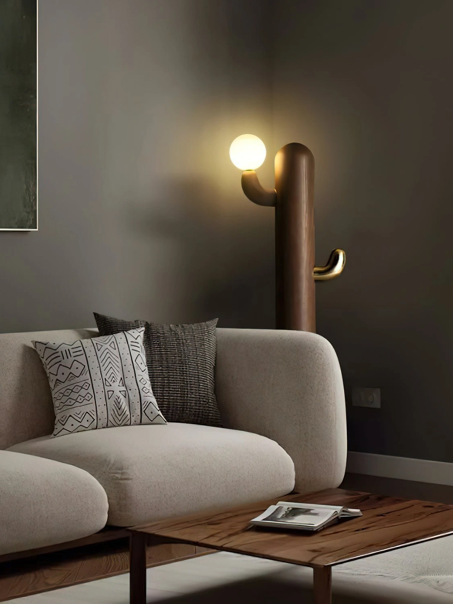 Cactus Wood Floor Lamp - Image 17