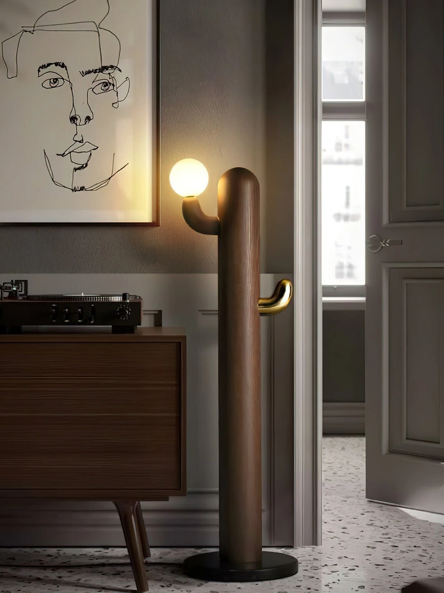 Cactus Wood Floor Lamp - Image 19