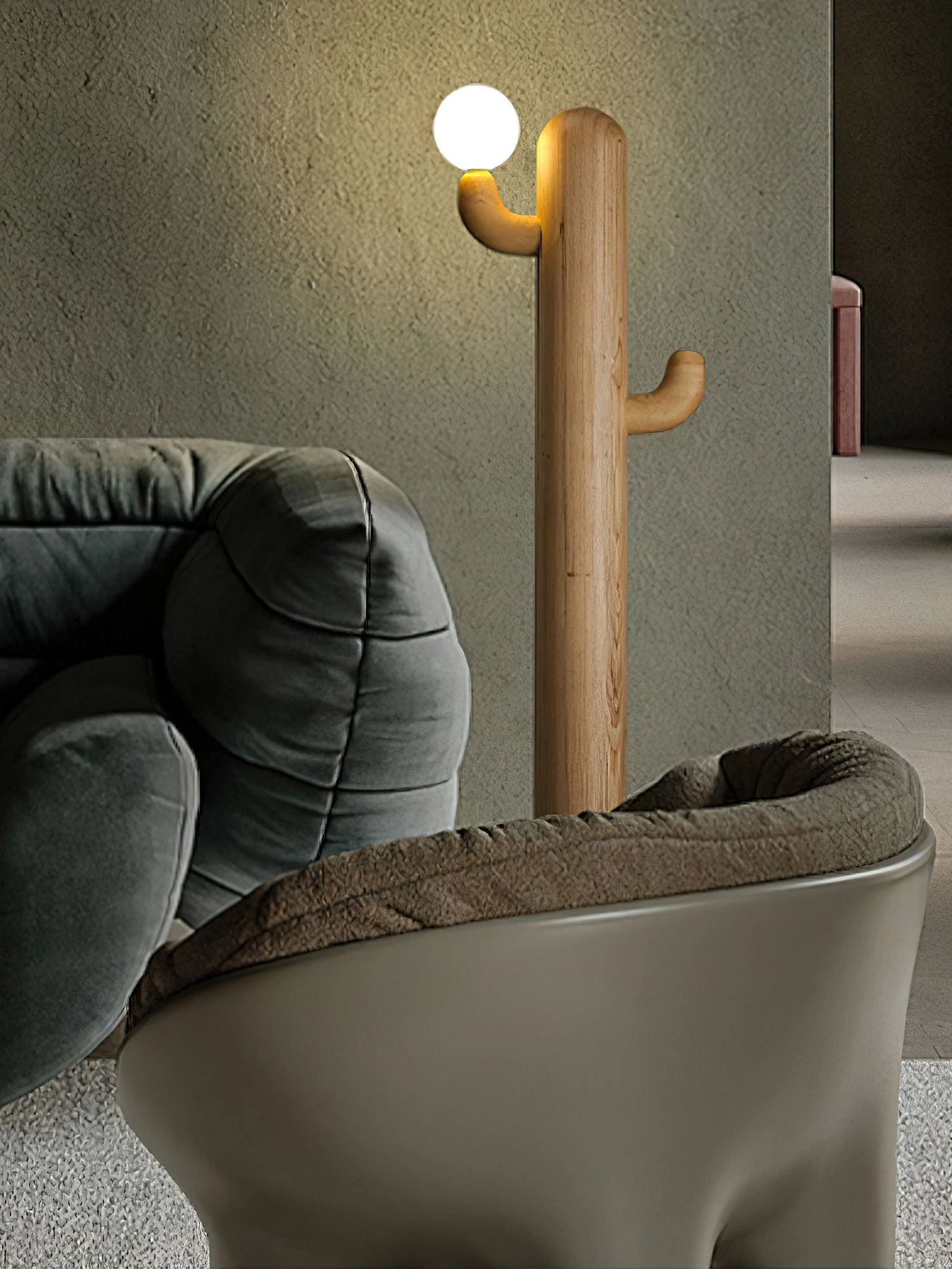 Cactus Wood Floor Lamp - Image 24