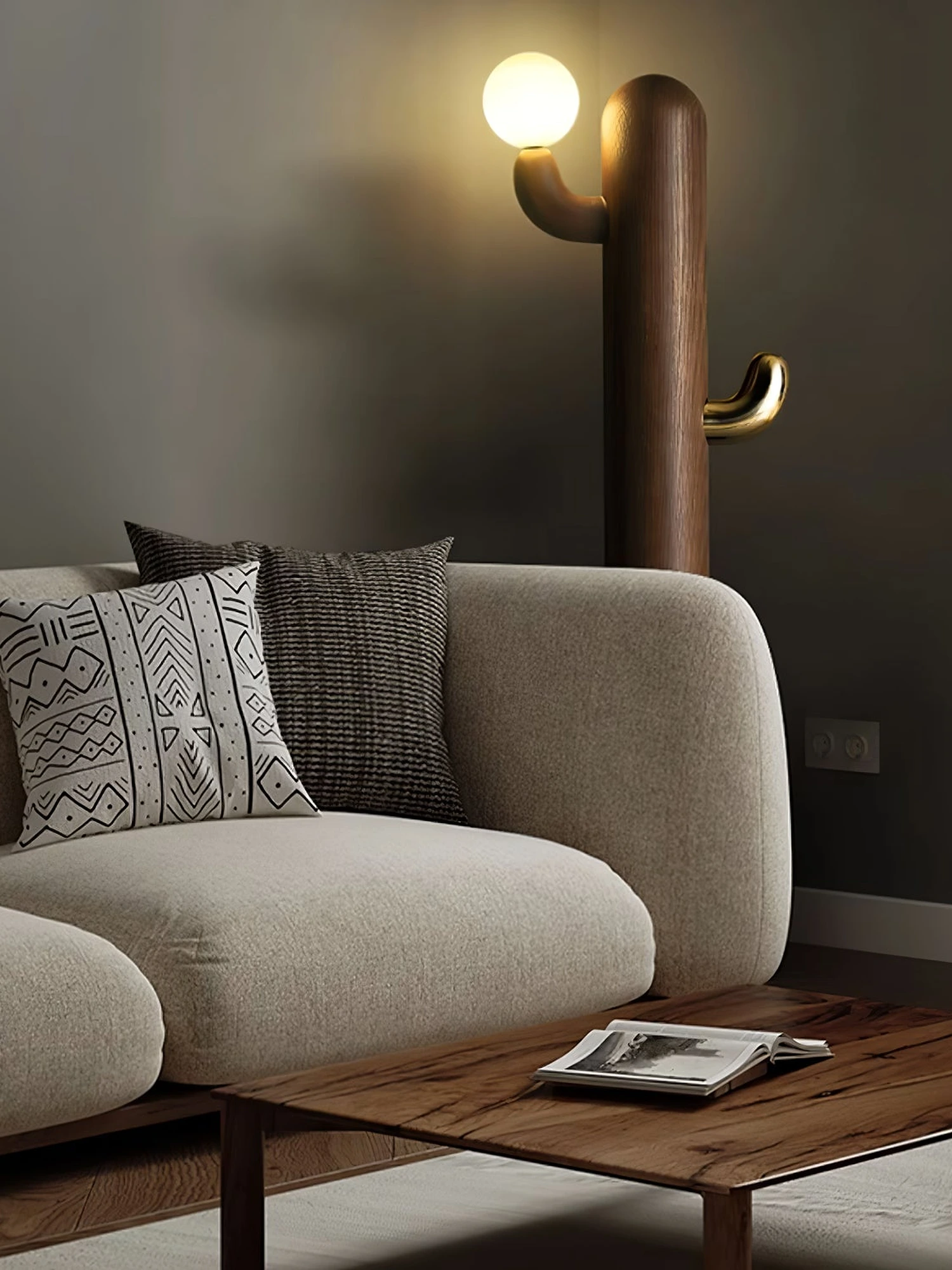 Cactus Wood Floor Lamp - Image 9