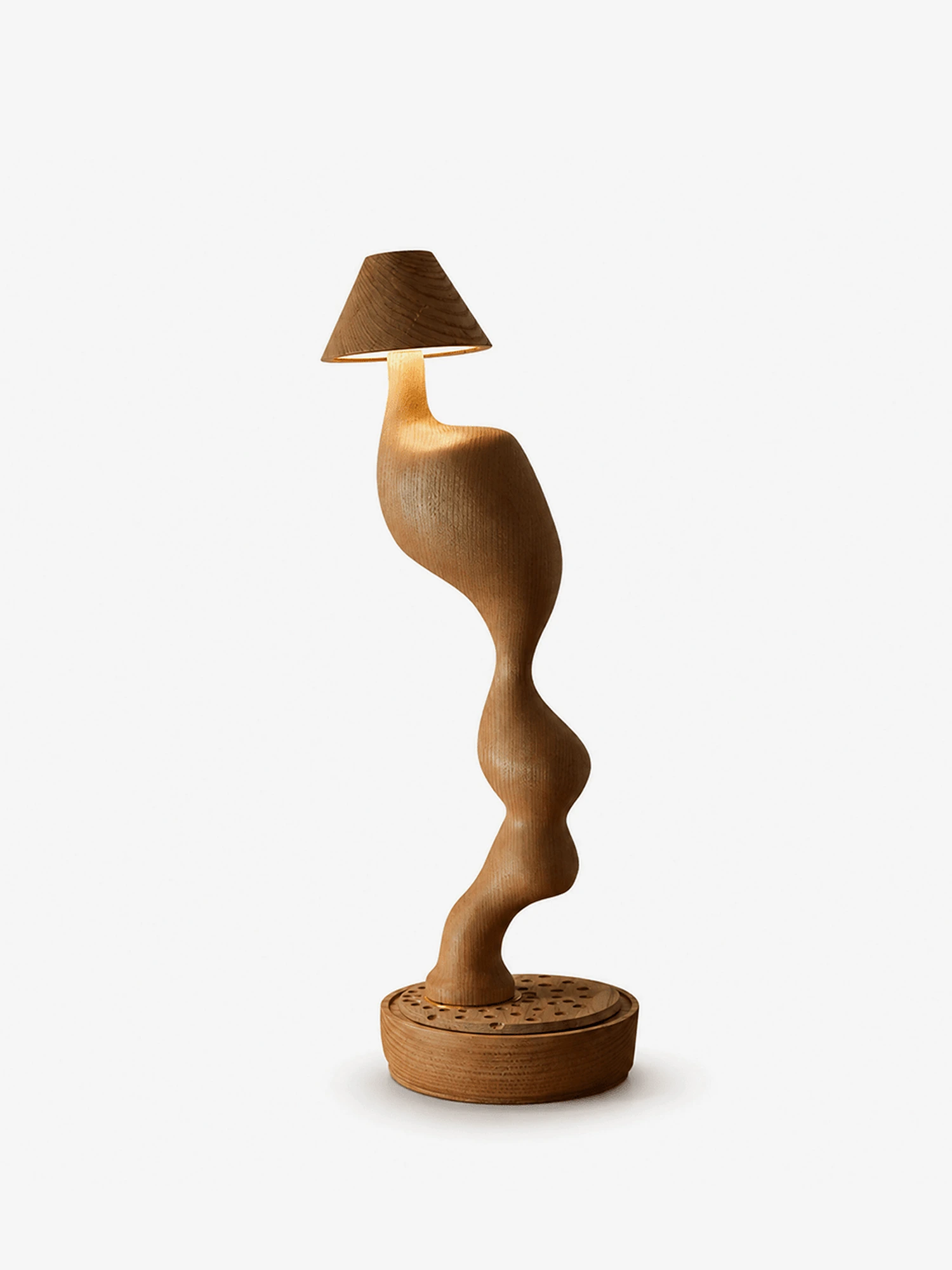Carved Wood Cordless Table Lamp - Image 15