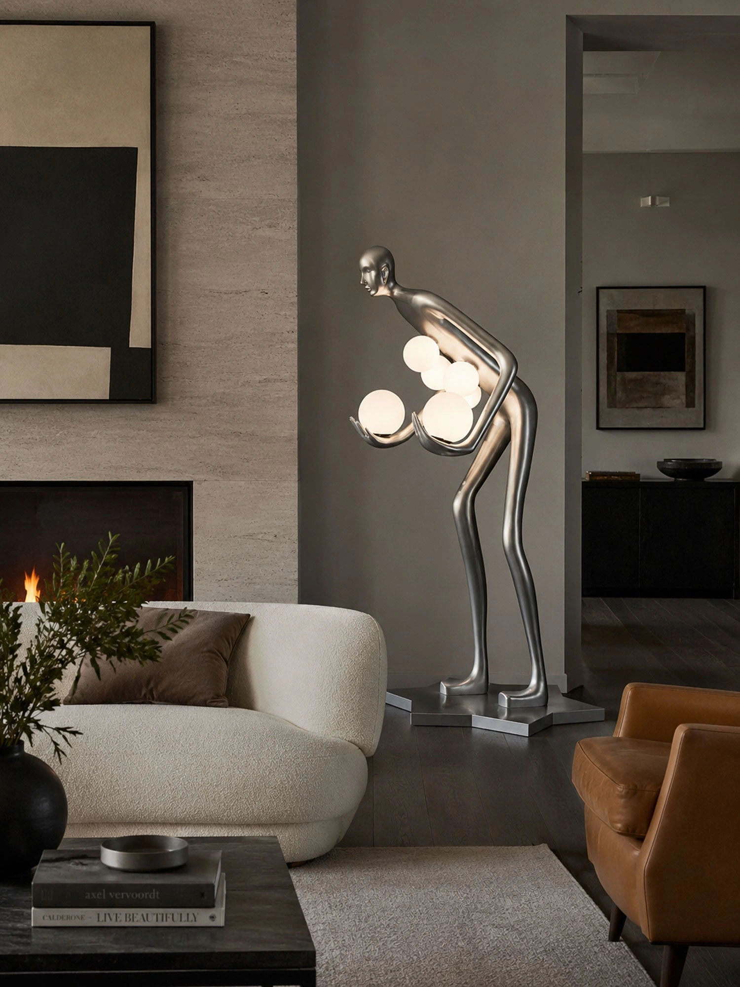 Celestial Guardian Sculpture Floor Lamp - Image 7
