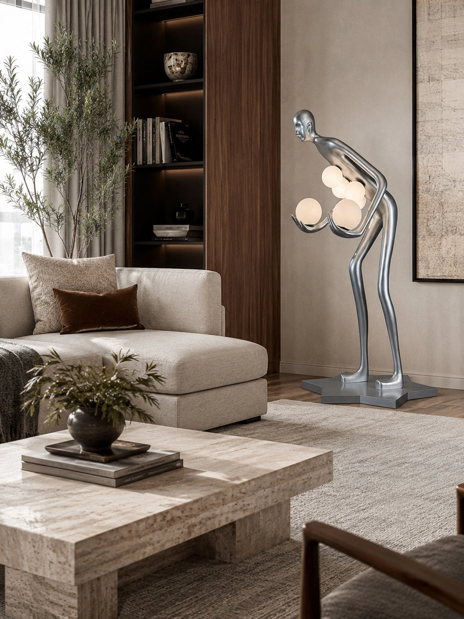 Celestial Guardian Sculpture Floor Lamp - Image 5
