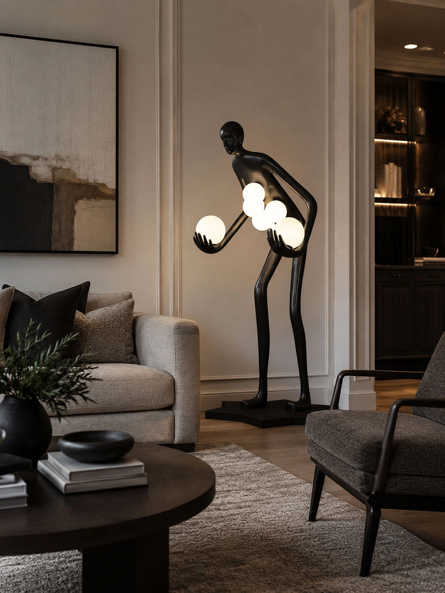 Celestial Guardian Sculpture Floor Lamp - Image 4