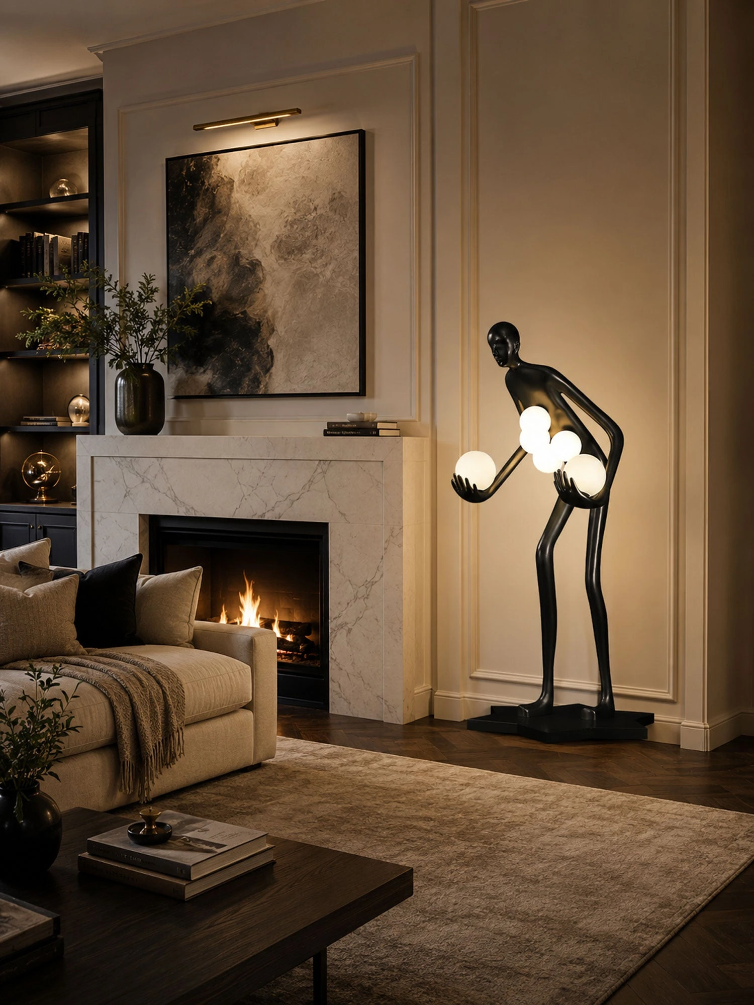Celestial Guardian Sculpture Floor Lamp - Image 2