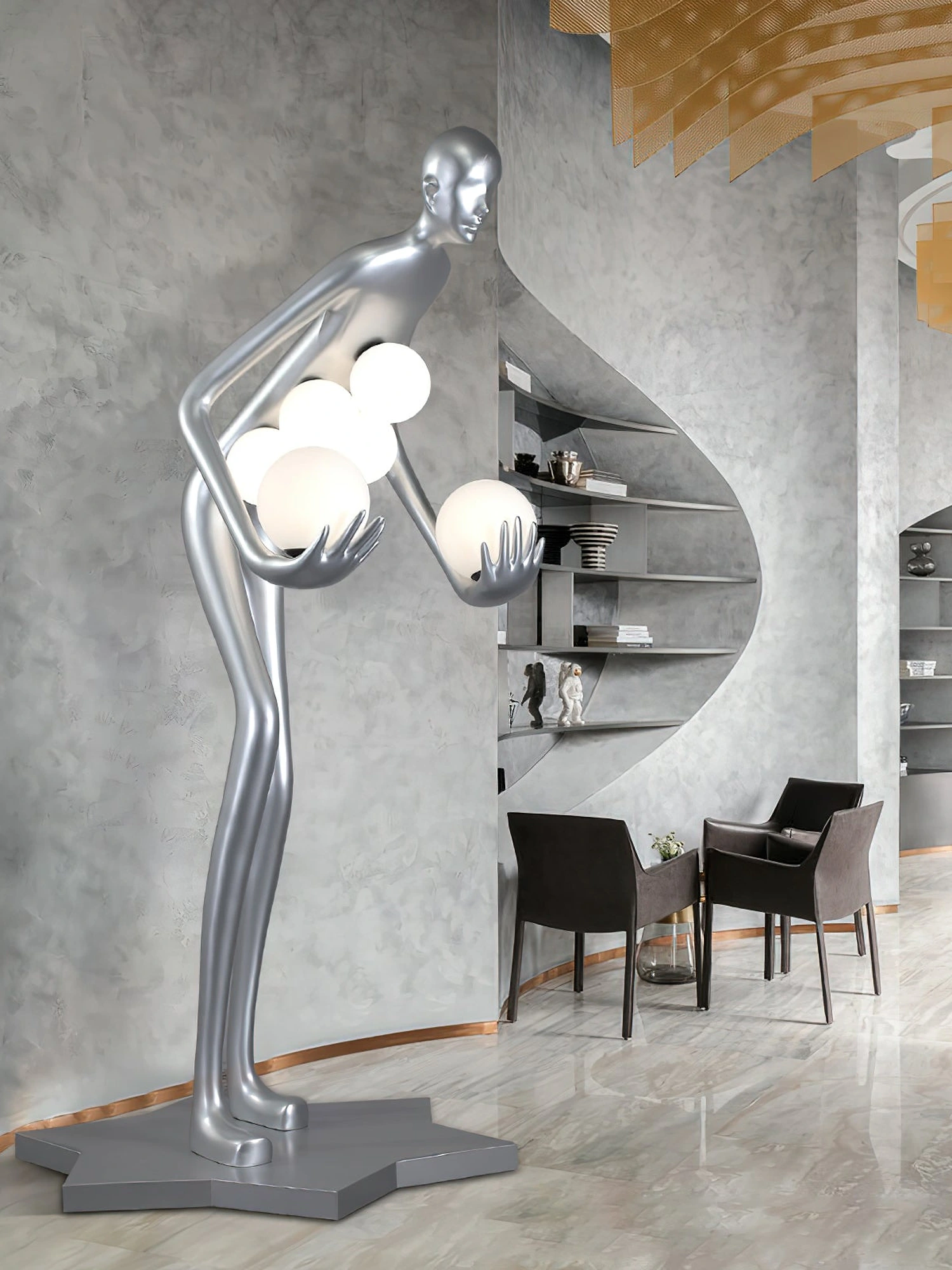 Celestial Guardian Sculpture Floor Lamp - Image 17
