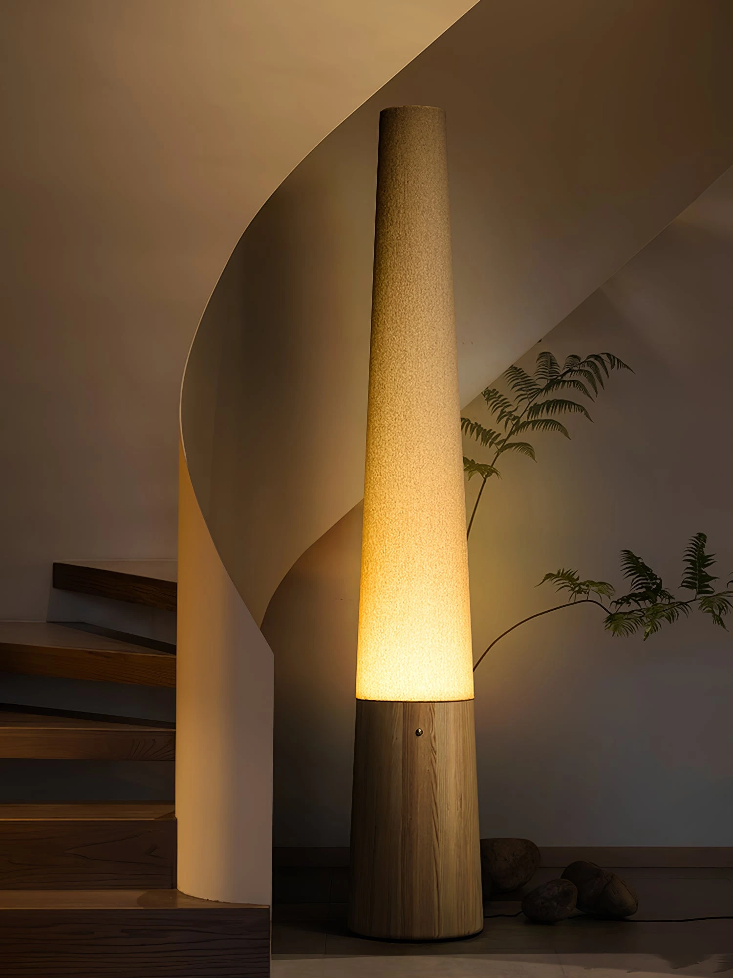 Cone Wooden Floor Lamp - Image 8
