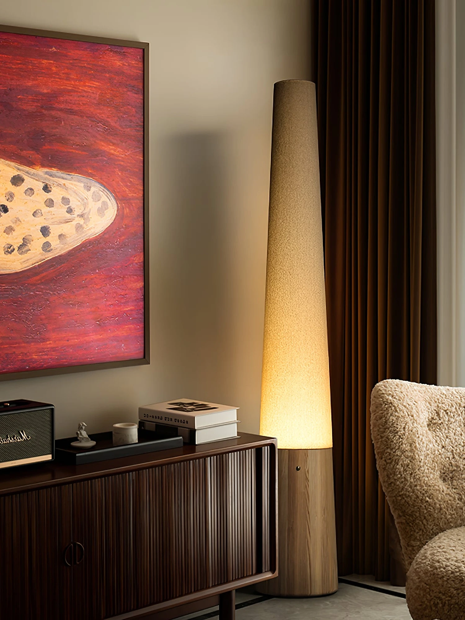 Cone Wooden Floor Lamp - Image 12