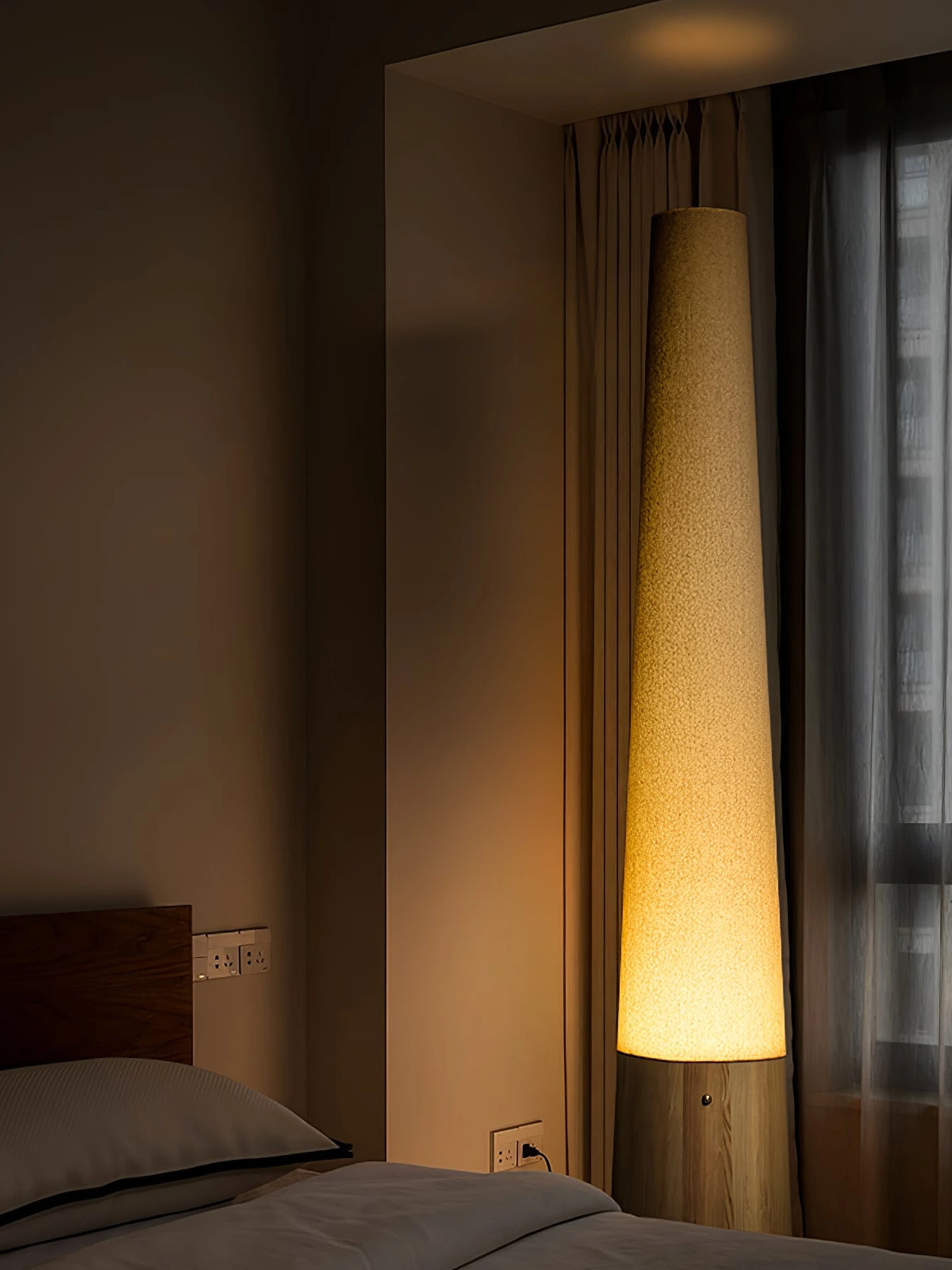 Cone Wooden Floor Lamp - Image 2