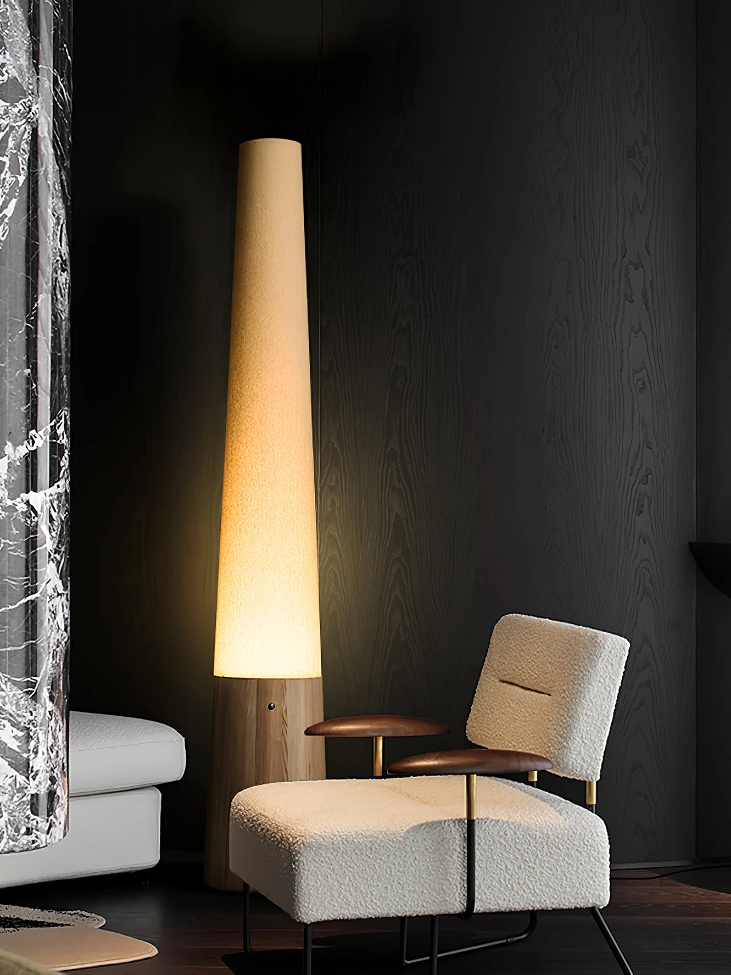 Cone Wooden Floor Lamp - Image 4