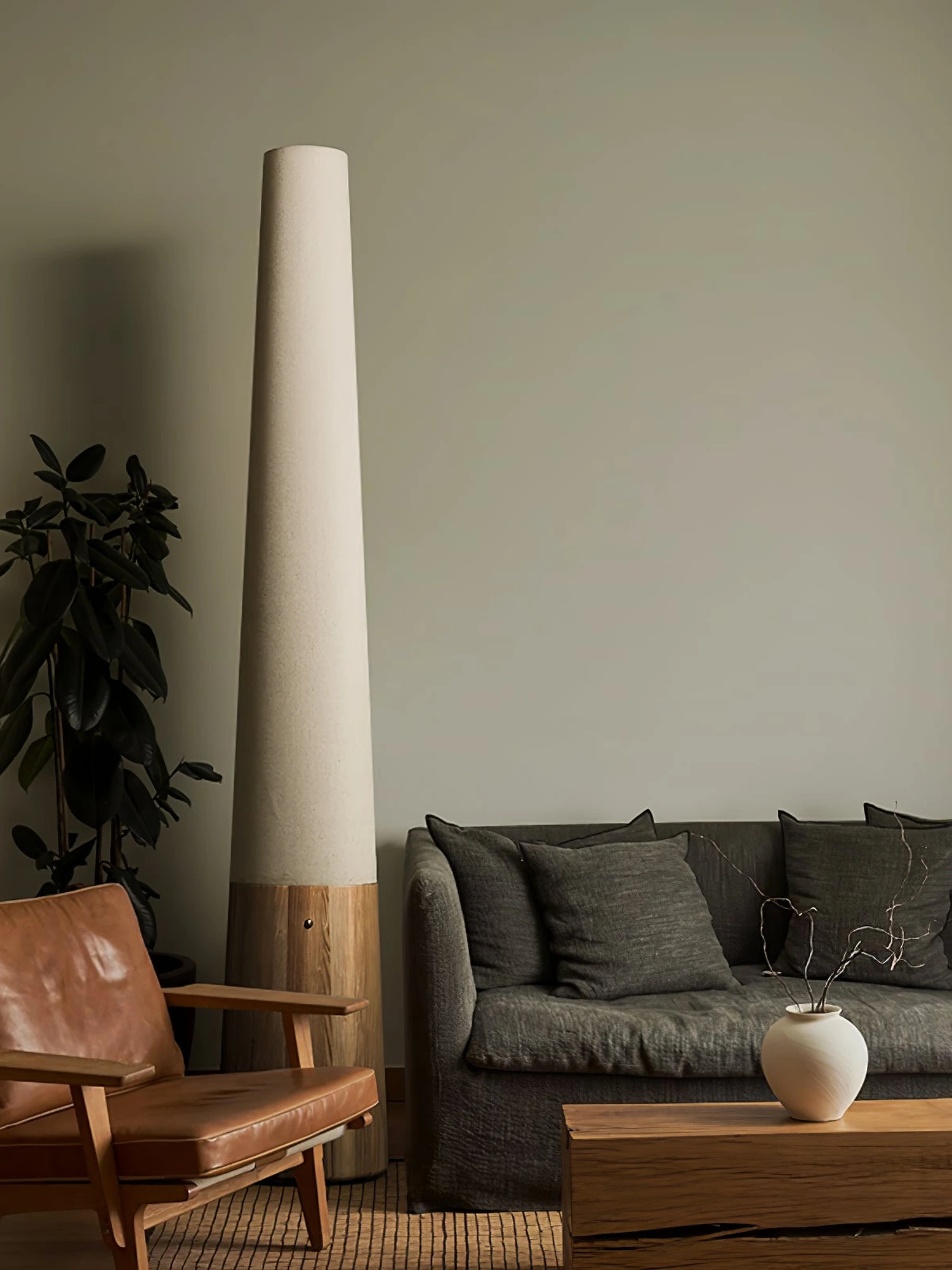 Cone Wooden Floor Lamp - Image 5
