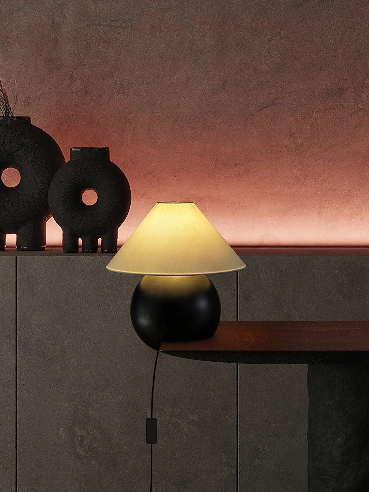 Corner Log Table Lamp - Image 8