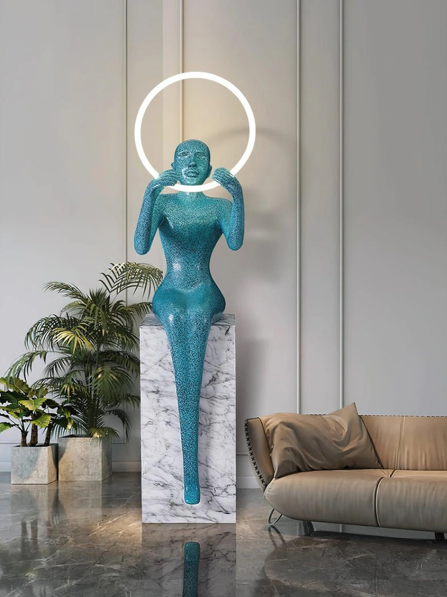 Elena Sculpture Floor Lamp - Image 3