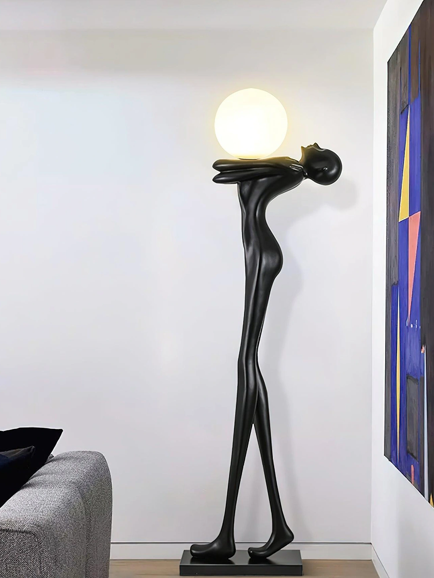 Embrace Ball Sculpture Floor Lamp - Image 2