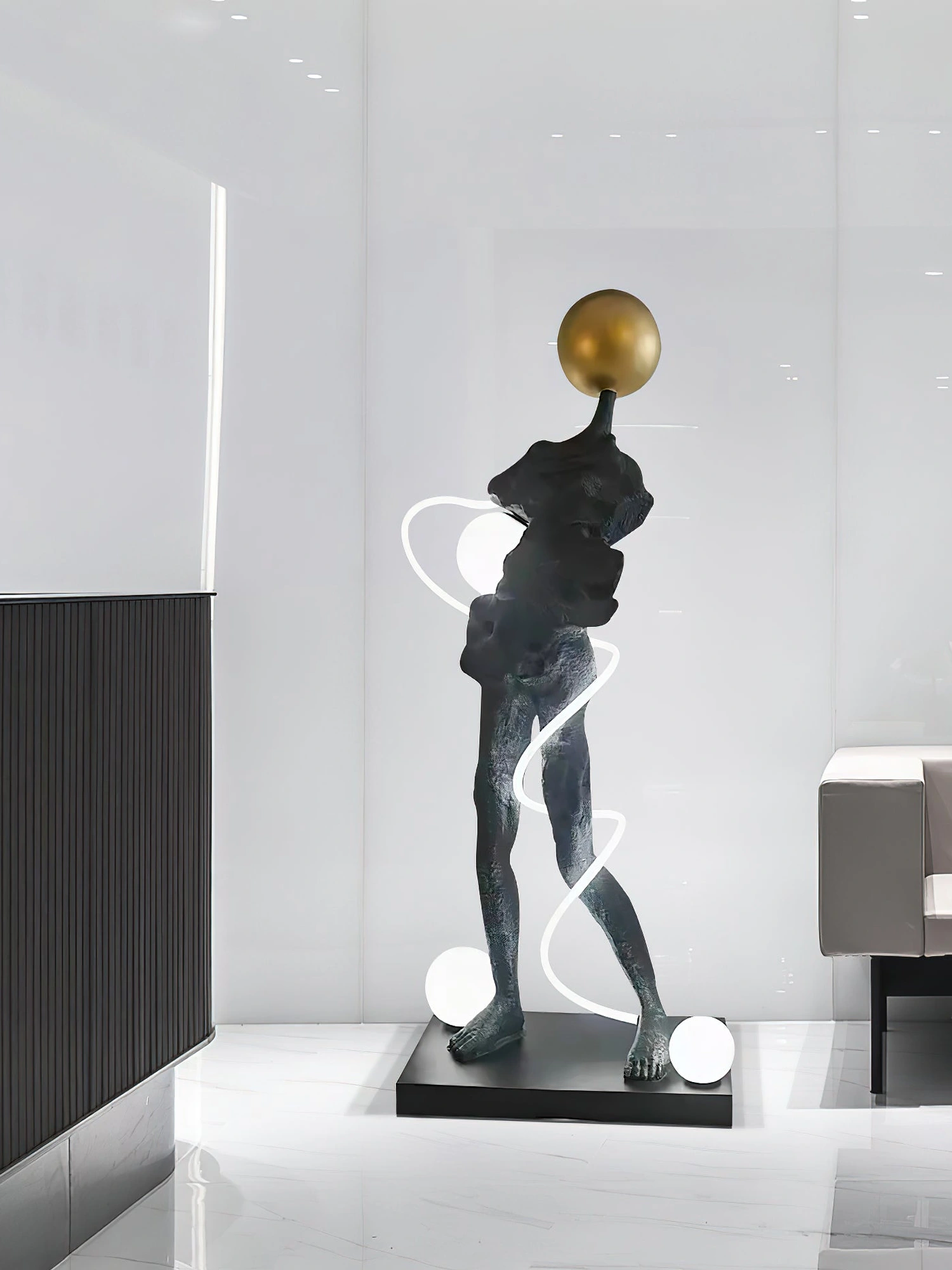 Everett Spiral Floor Lamp - Image 3