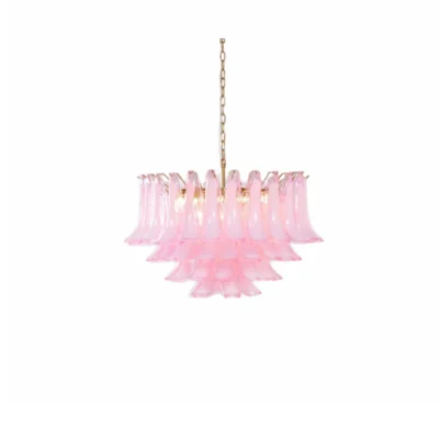 Fiora Pink Glass Chandelier