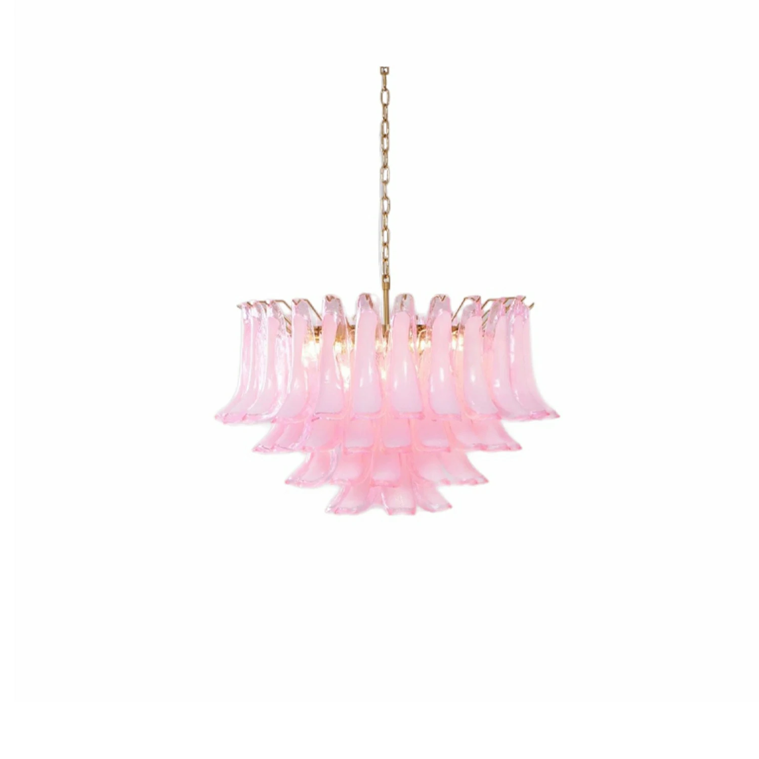 Fiora Pink Glass Chandelier