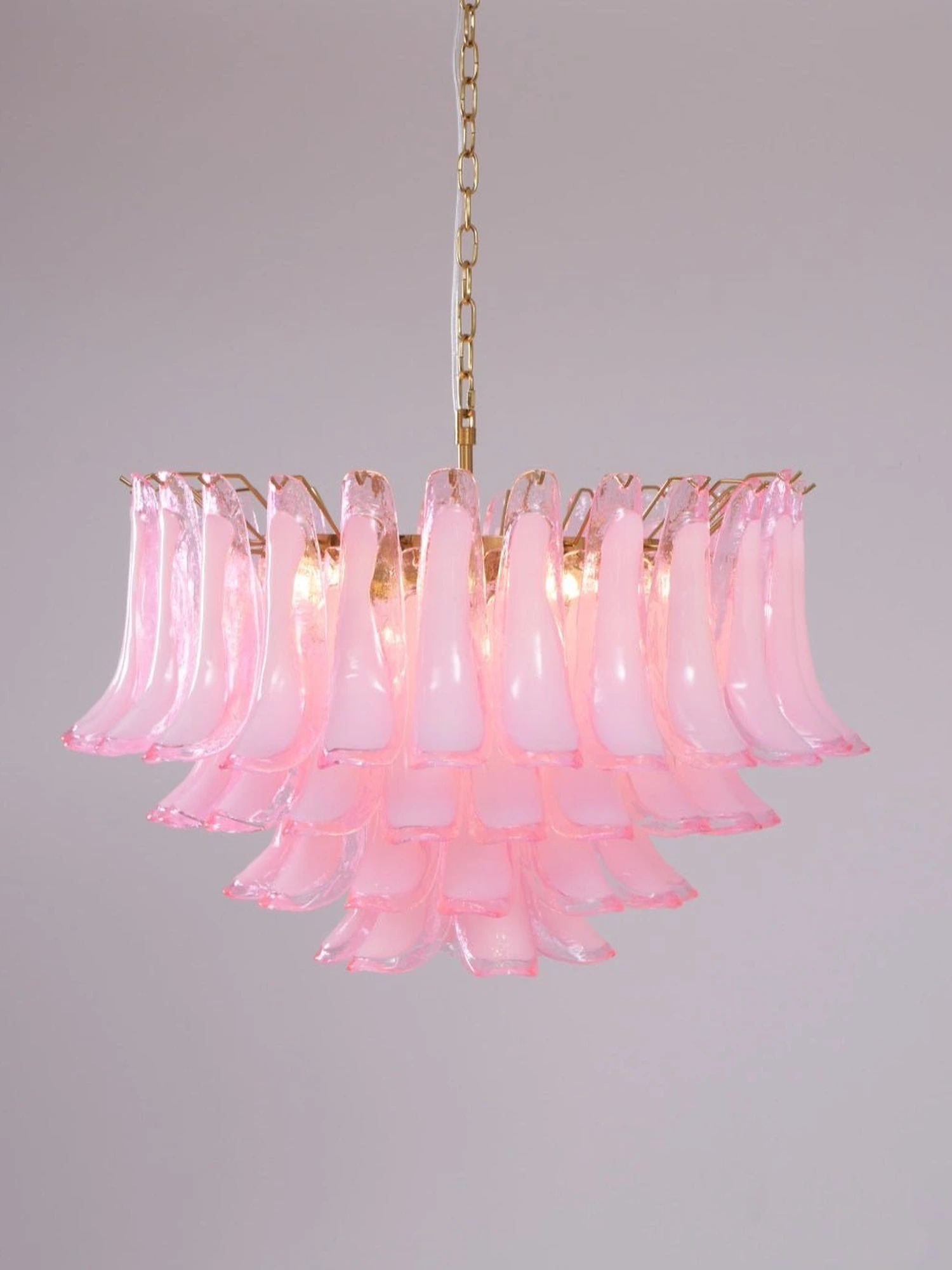 Fiora Pink Glass Chandelier - Image 25