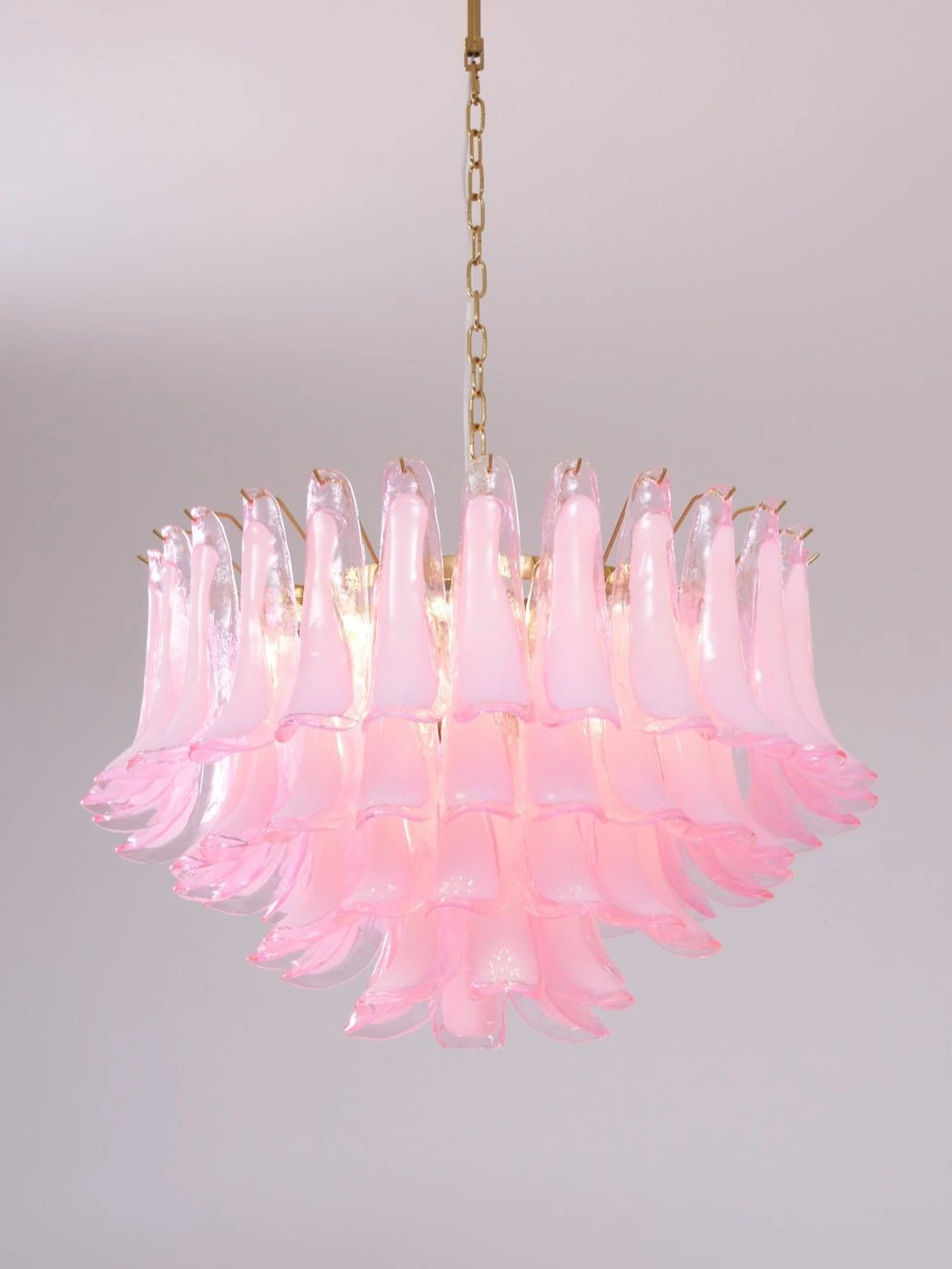 Fiora Pink Glass Chandelier - Image 22