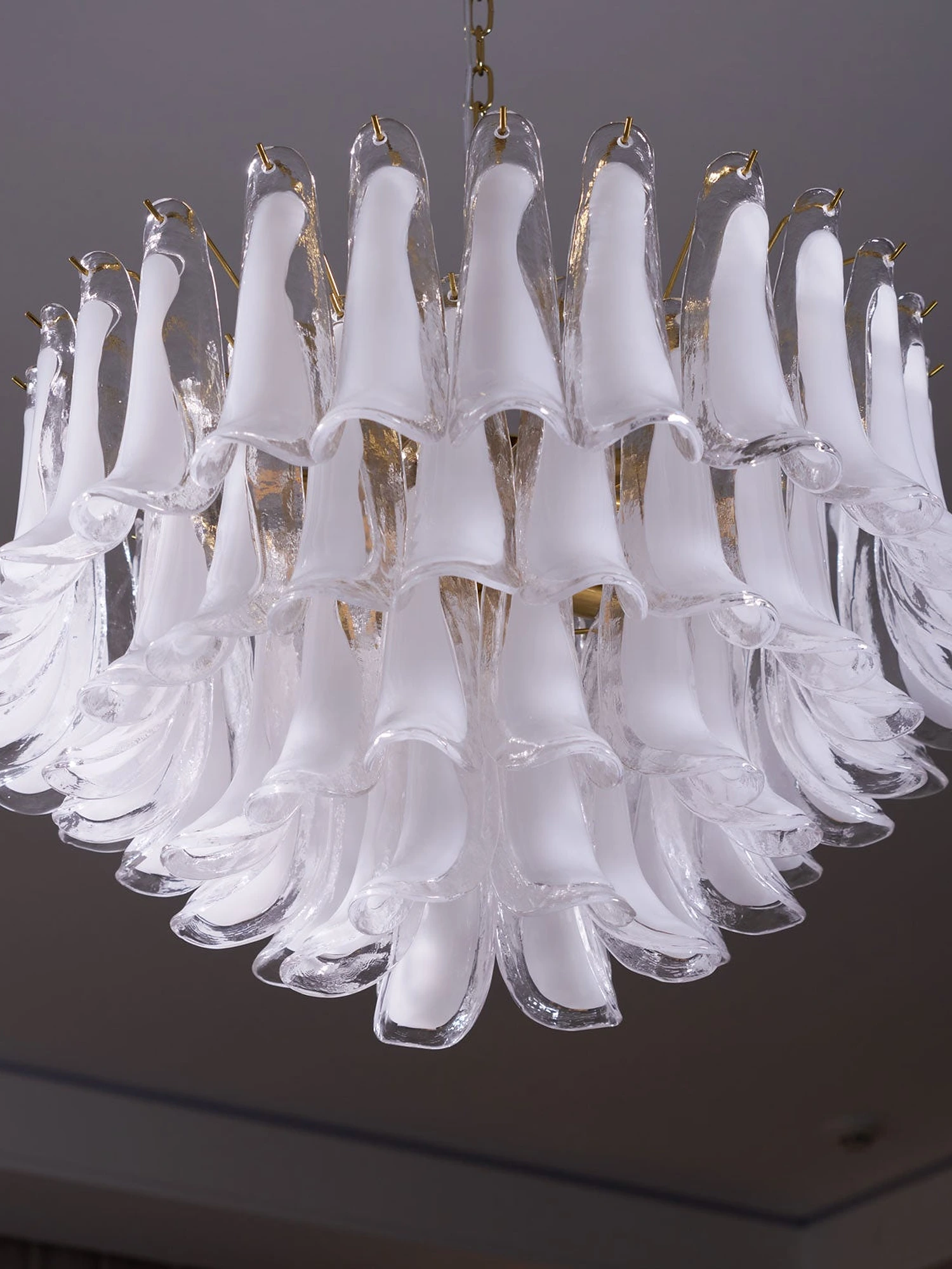 Fiora Pink Glass Chandelier - Image 18