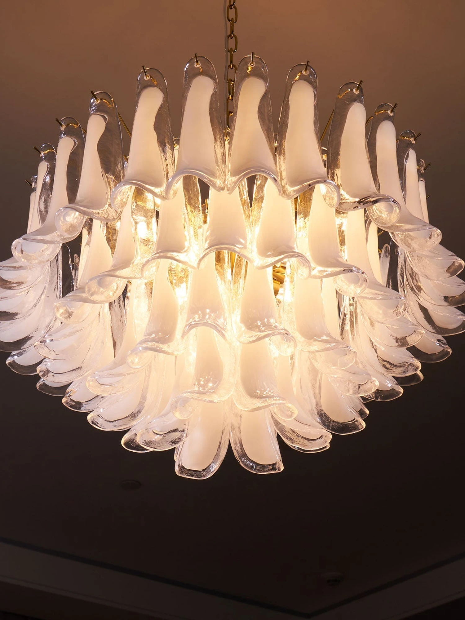 Fiora Pink Glass Chandelier - Image 19