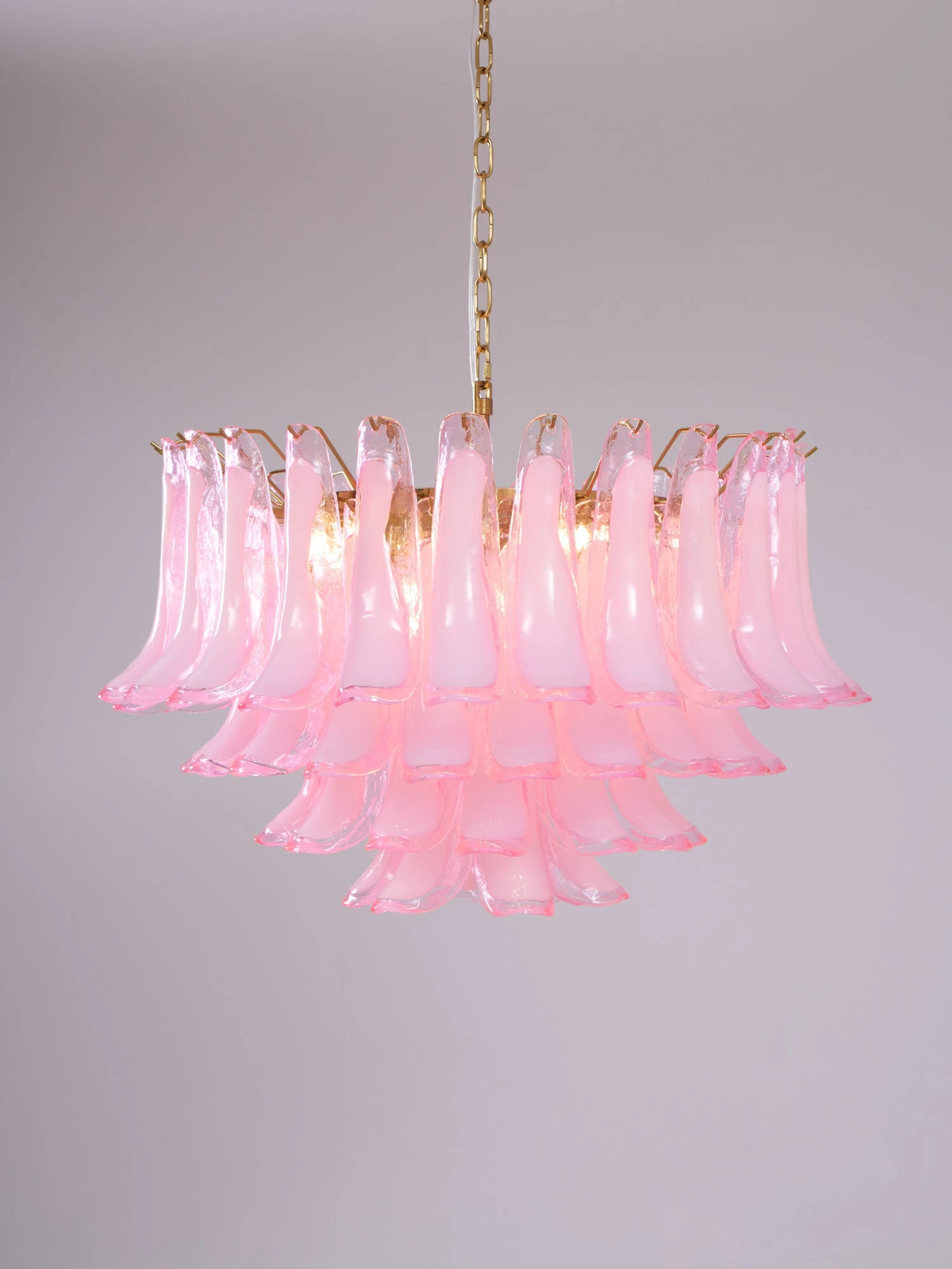 Fiora Pink Glass Chandelier - Image 24