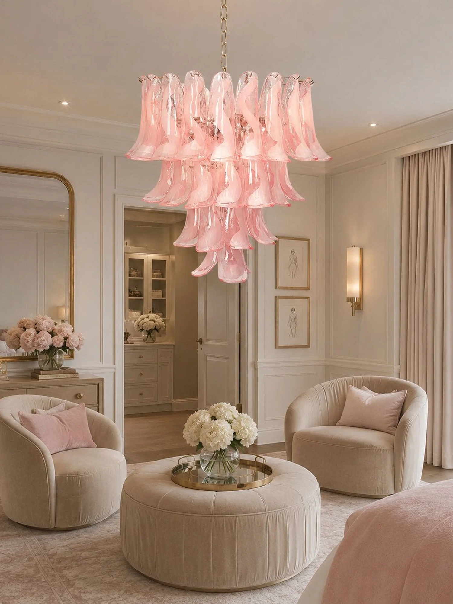 Florentine Lily Glass Chandelier - Image 5