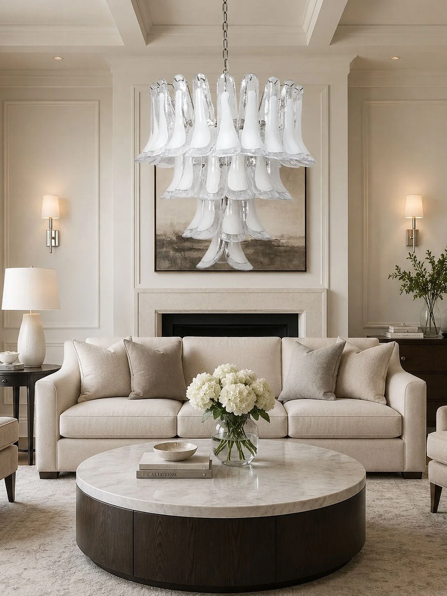 Florentine Lily Glass Chandelier - Image 4