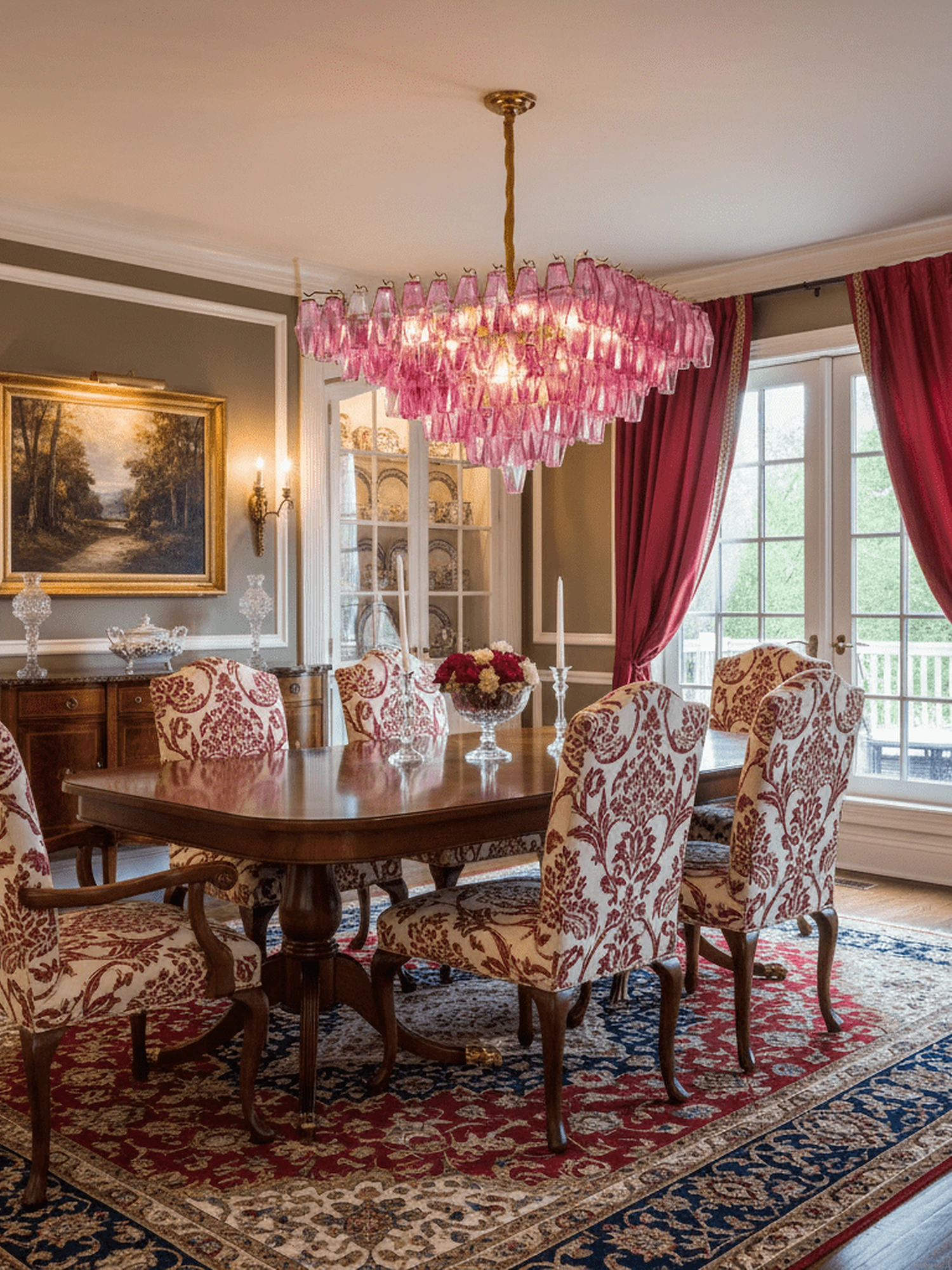 Fuchsia Prism Empire Chandelier - Image 7