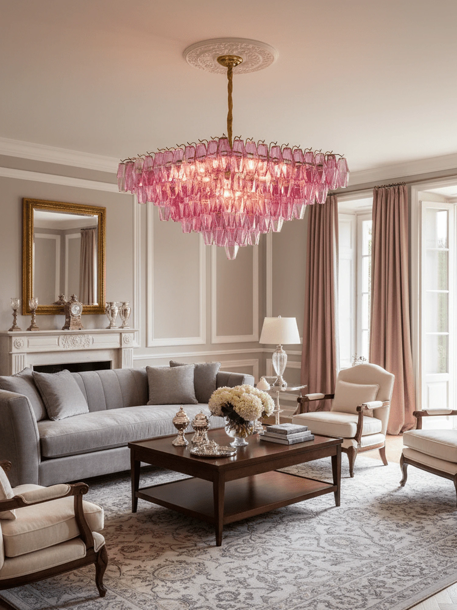 Fuchsia Prism Empire Chandelier - Image 2