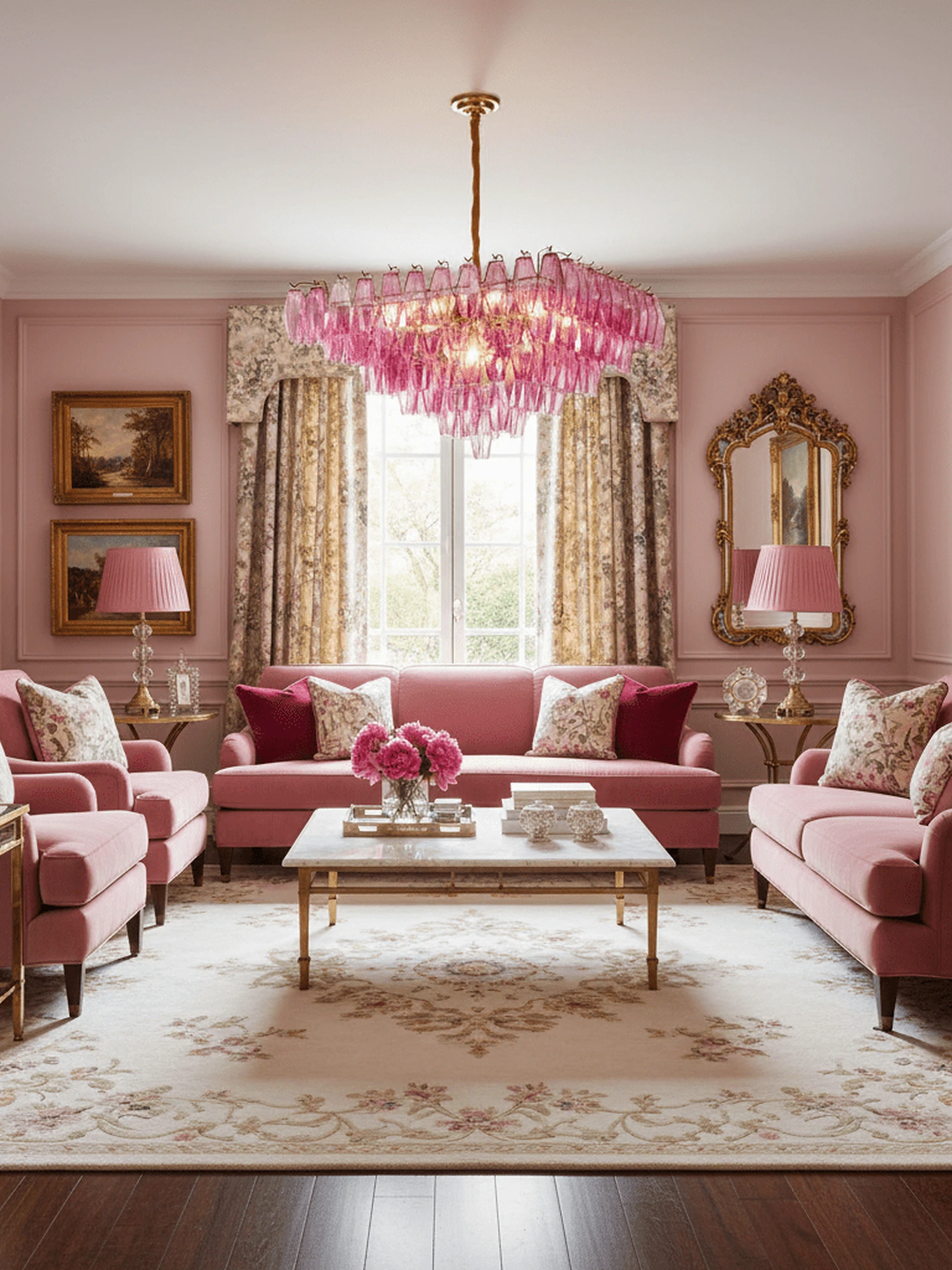 Fuchsia Prism Empire Chandelier - Image 4
