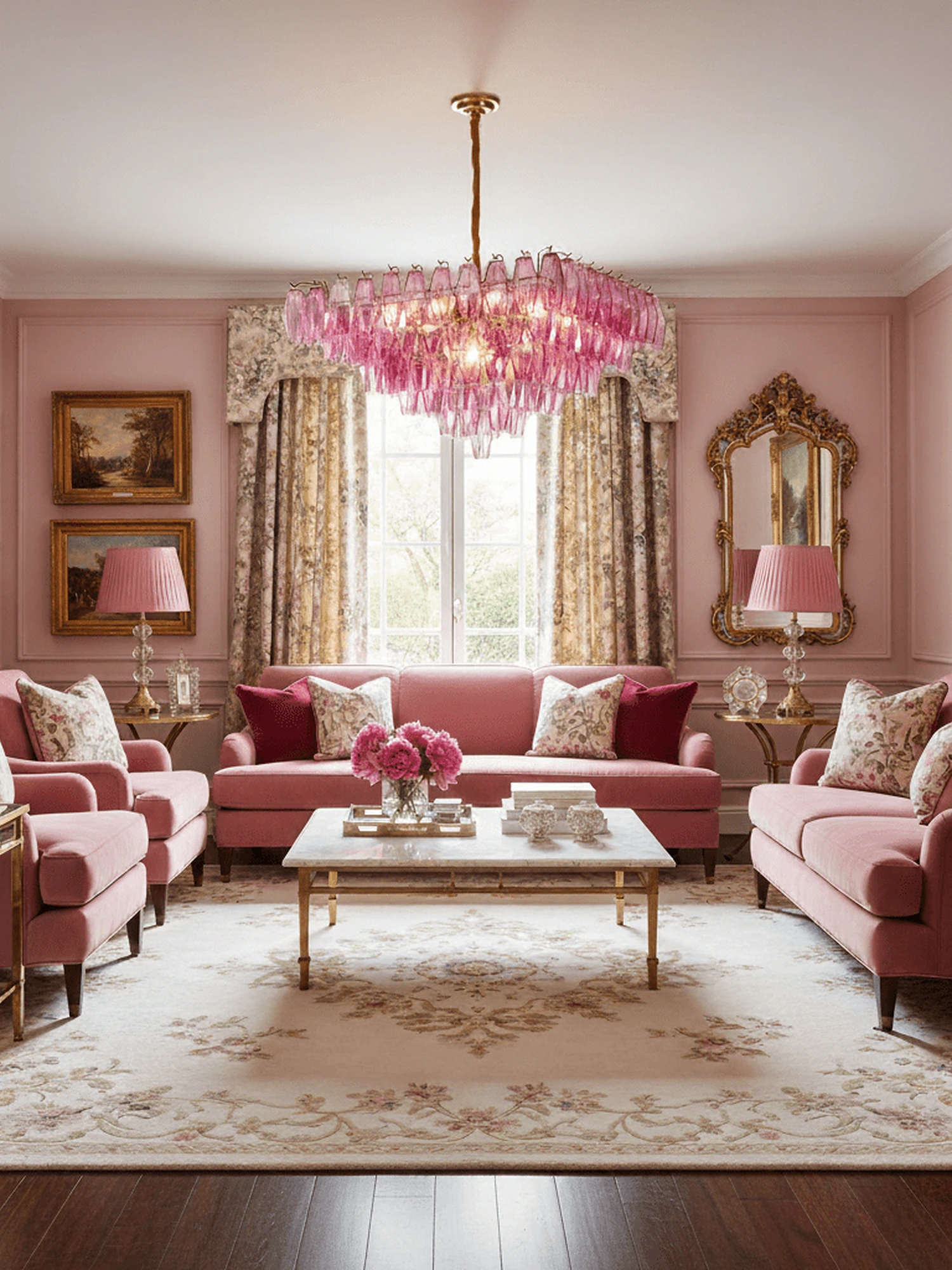 Fuchsia Prism Empire Chandelier - Image 3