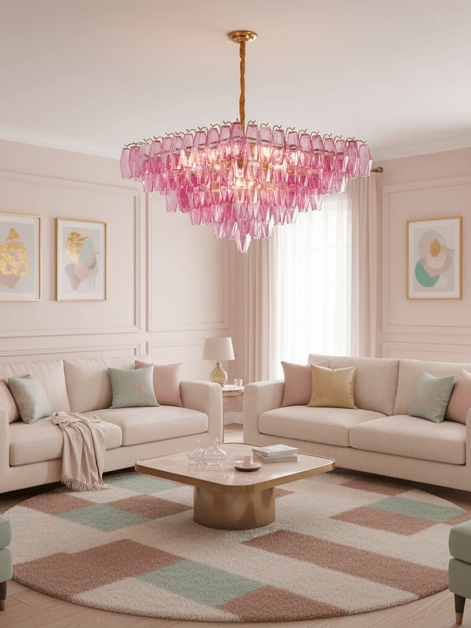 Fuchsia Prism Empire Chandelier - Image 5