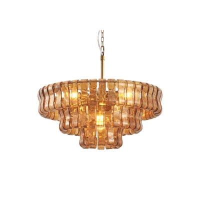 Ghiaccio Layered Glass Chandelier