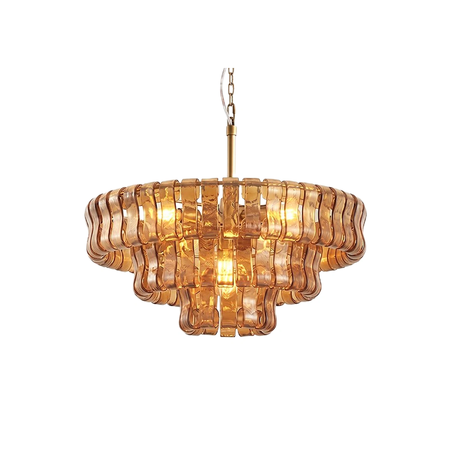 Ghiaccio Layered Glass Chandelier