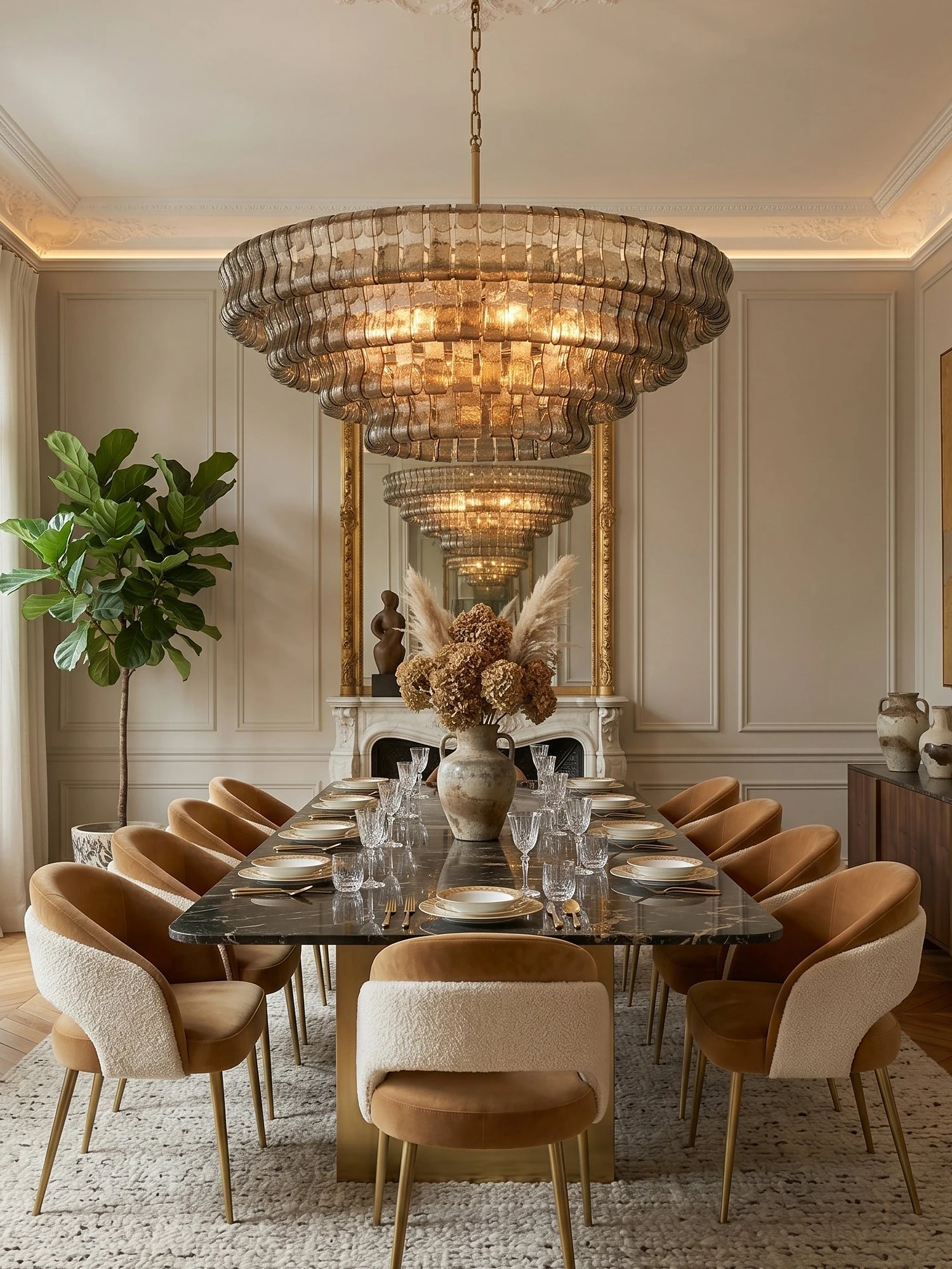 Ghiaccio Layered Glass Chandelier - Image 6