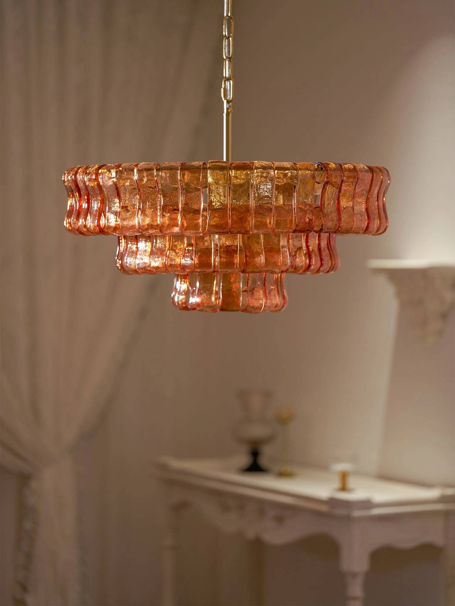 Ghiaccio Layered Glass Chandelier - Image 11