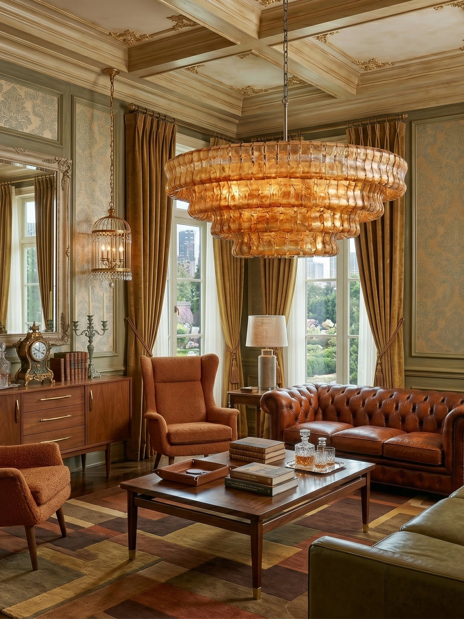 Ghiaccio Layered Glass Chandelier - Image 8