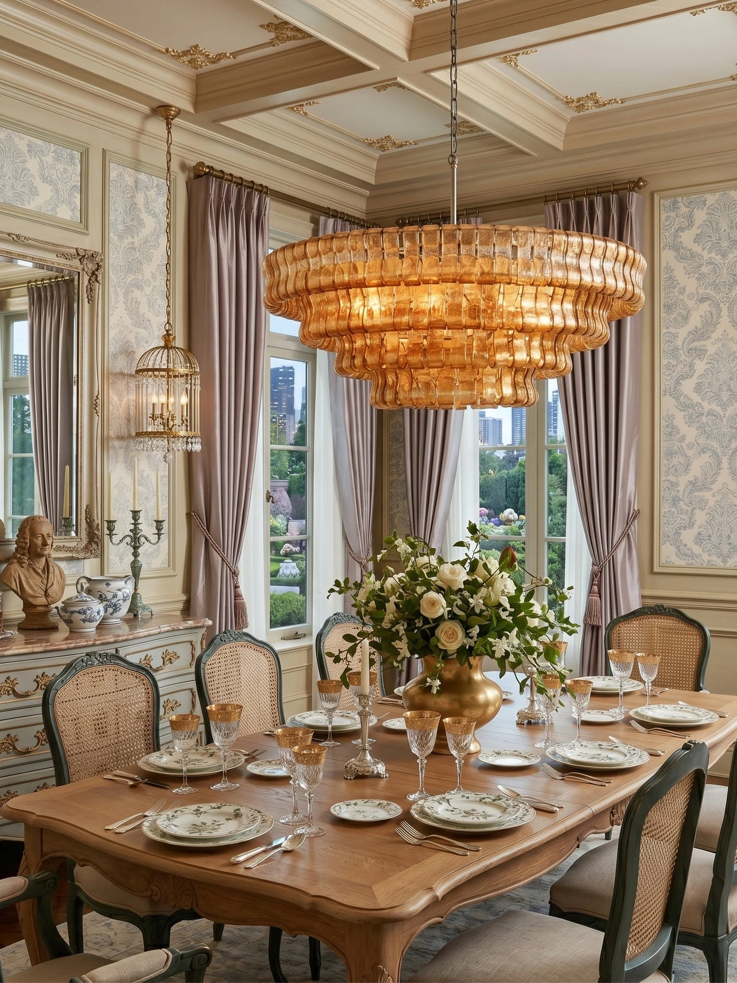 Ghiaccio Layered Glass Chandelier - Image 13