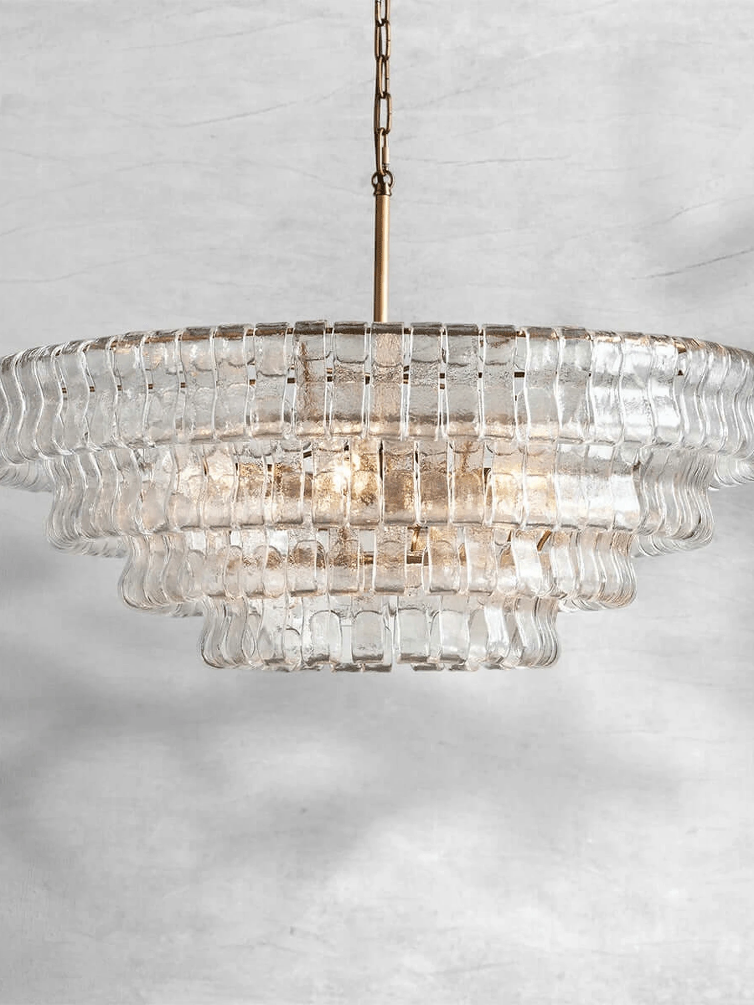 Ghiaccio Layered Glass Chandelier - Image 17
