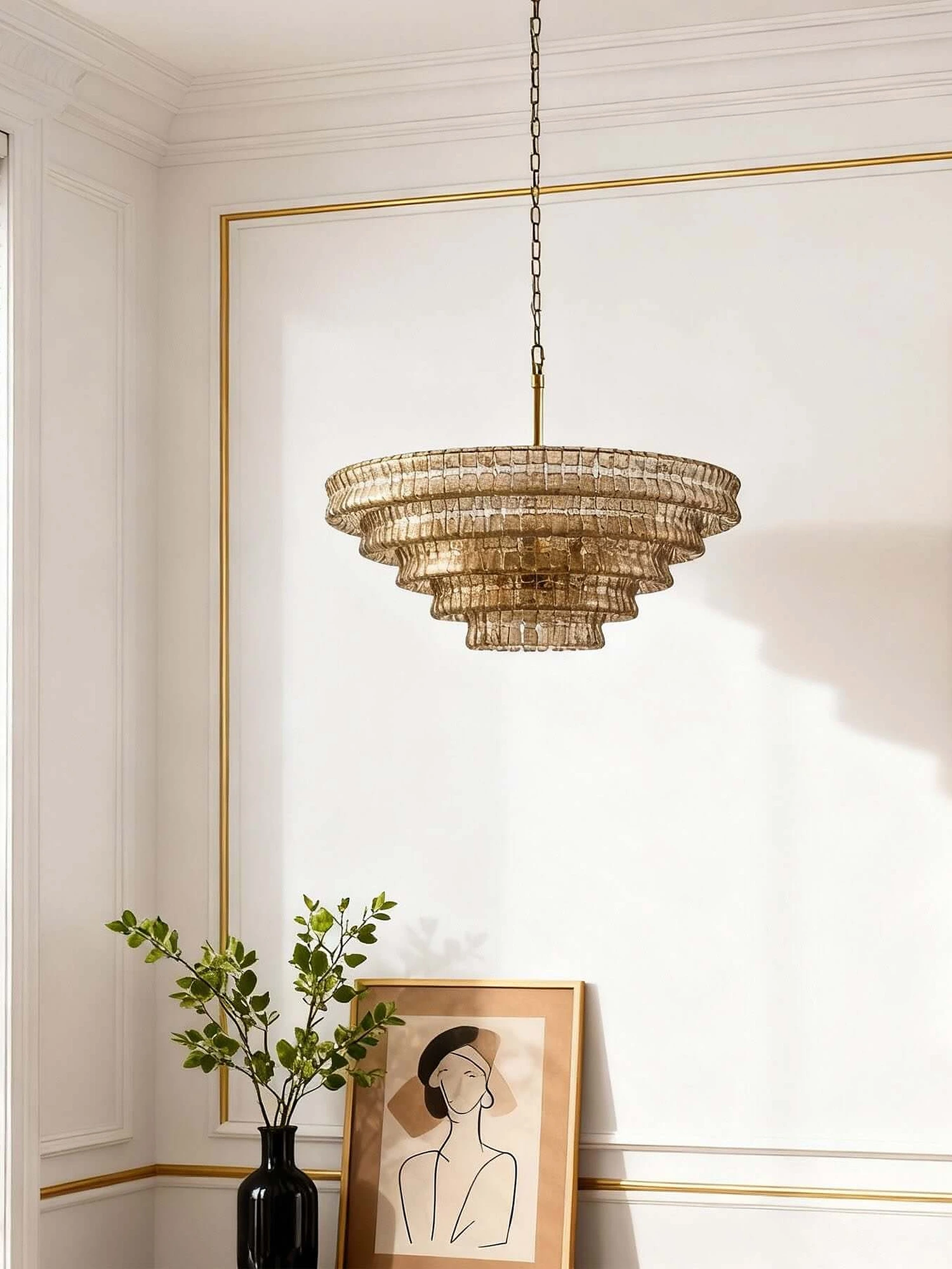 Ghiaccio Layered Glass Chandelier - Image 15
