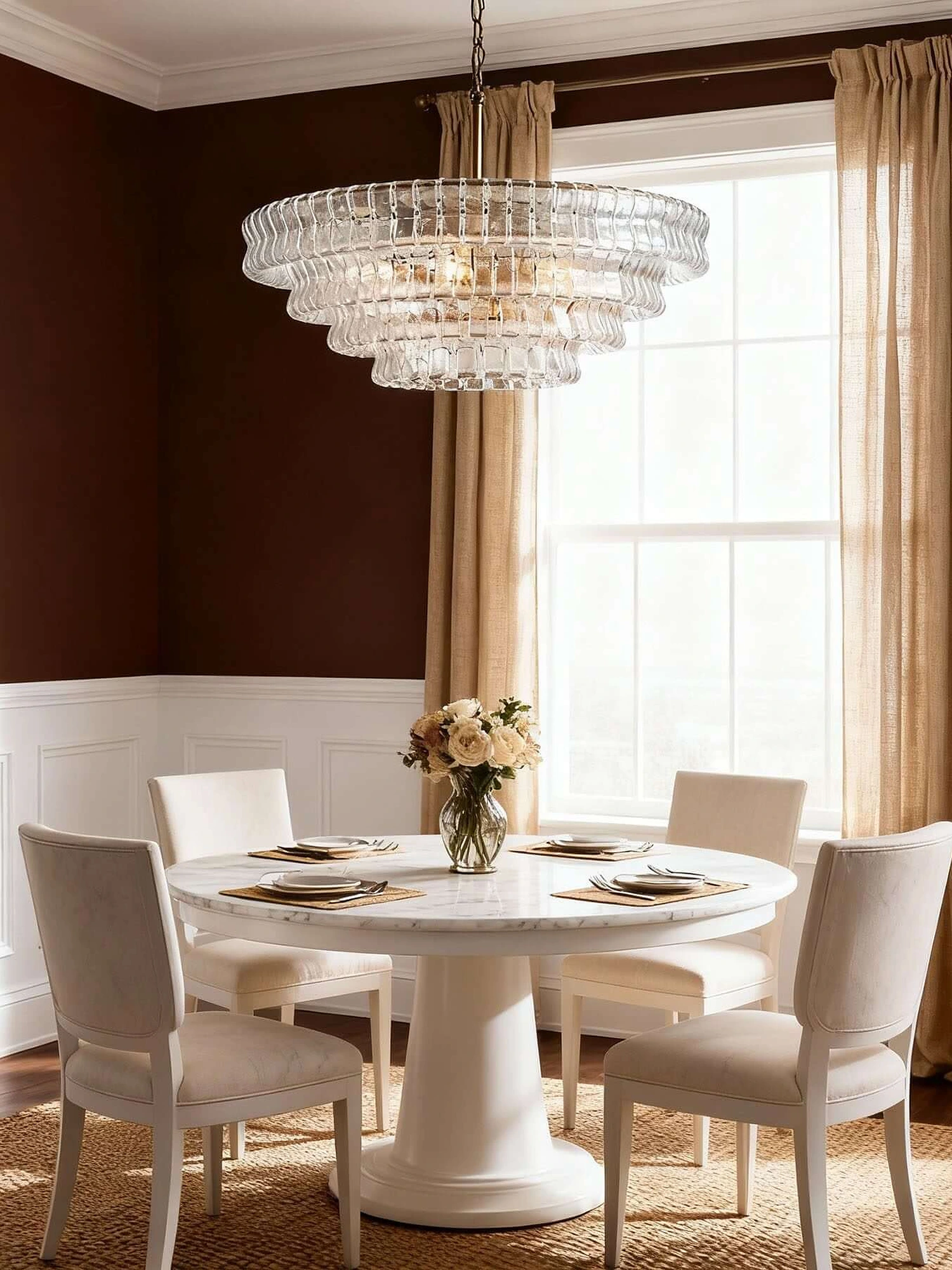 Ghiaccio Layered Glass Chandelier - Image 3